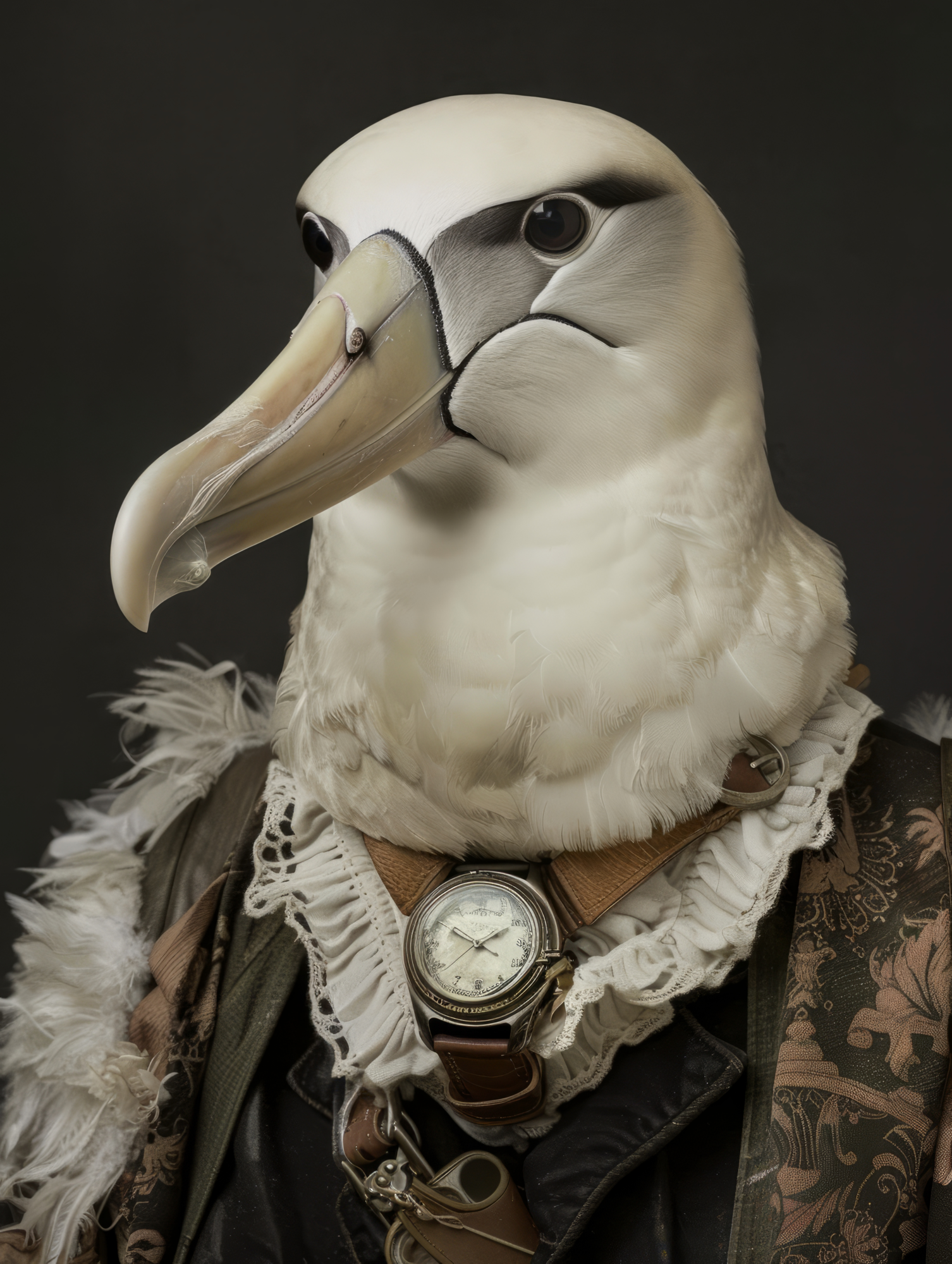 Canvas schilderij van een Albatross 100x200 cm