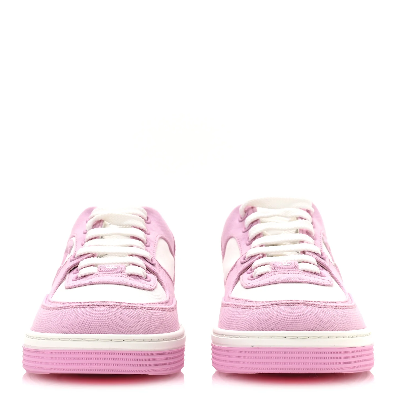 Cotton Sneakers 38 Pink White - Top Club