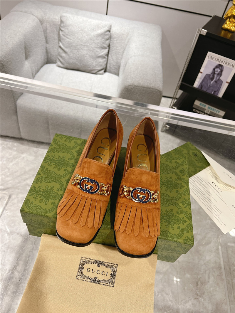 gucci interlocking double G mid-heeled loafers - Sneaker Replica Workshop