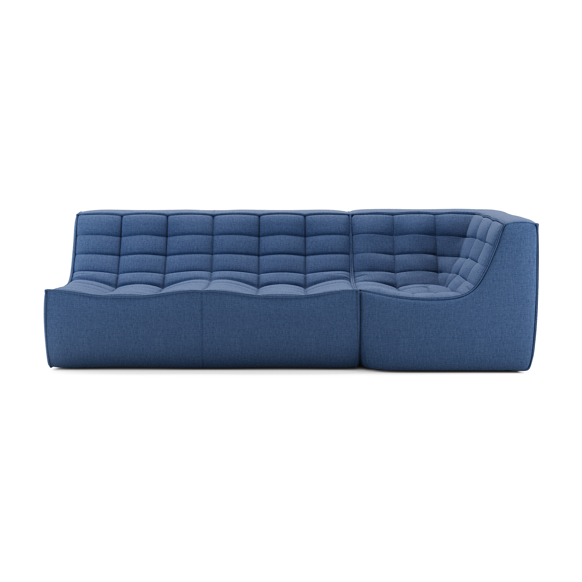 Modulaire bank N701 blue set 2 seat 90° rechte hoek