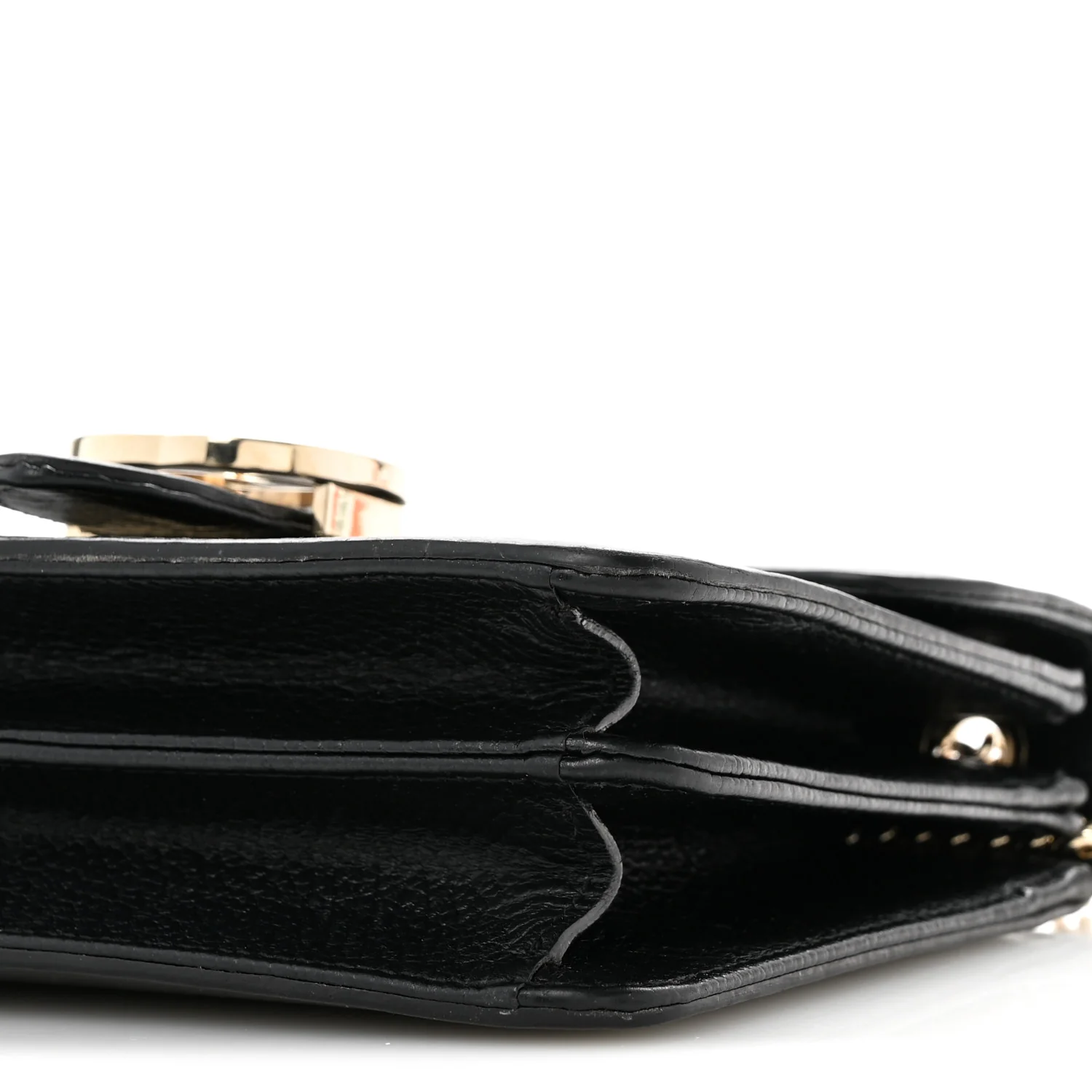 Dollar Calfskin Small Interlocking G Shoulder Bag Black - Top Club