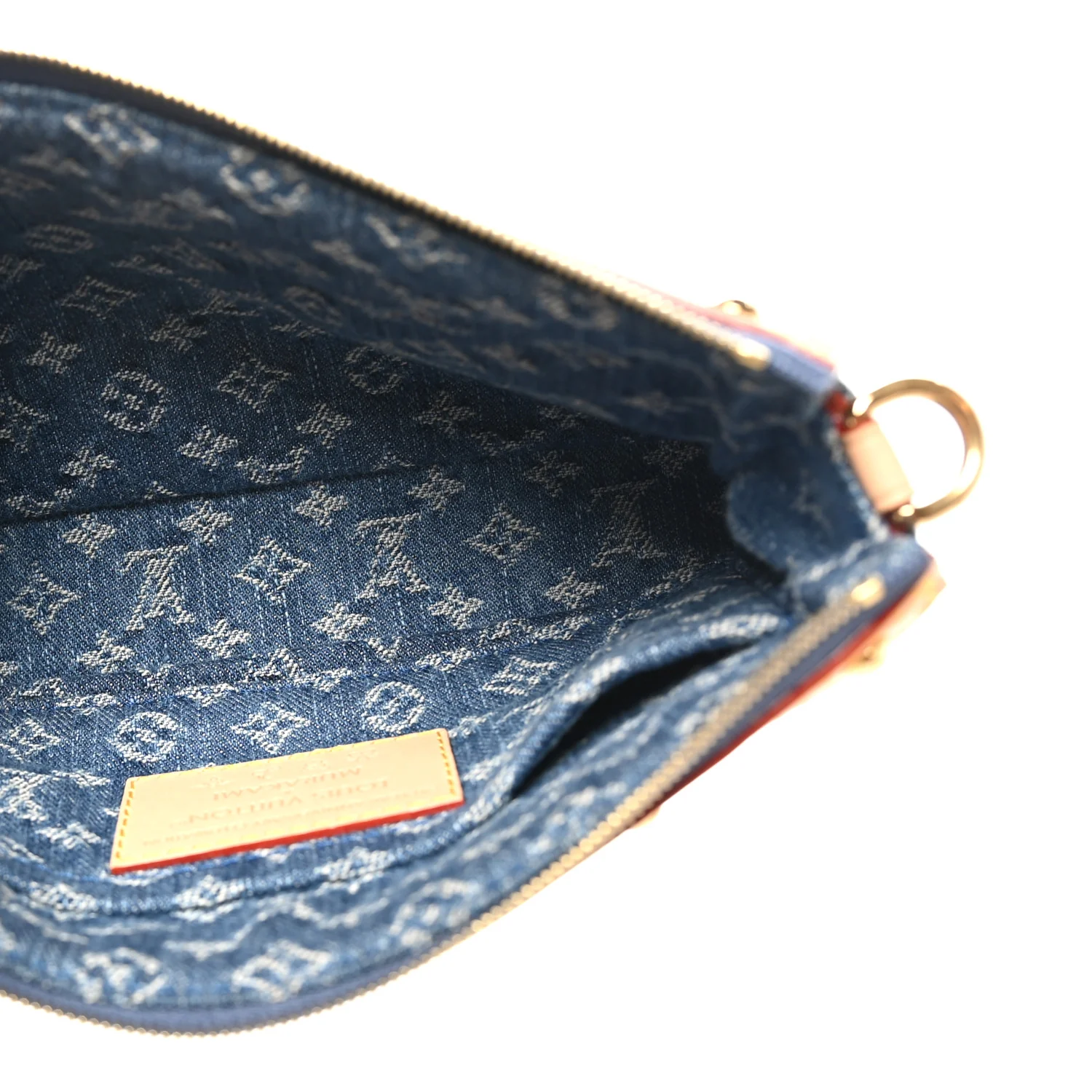 LV X TM Monogram Denim Cerises Pochette Accessories Blue - Top Club