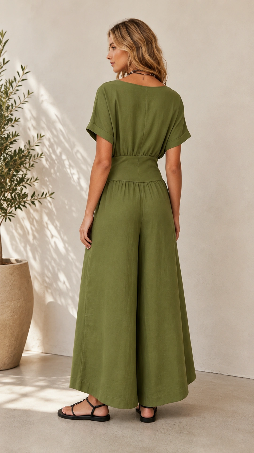 Ultimate Packable Anti-Wrinkle Wide-Leg Jumpsuit with Deep Pockets for Work & Weekend - Nordfashionstorm - Women's Clothing, Fashion for You - Nordfashionstorm.com