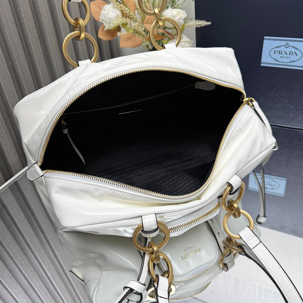 Prada Dangle medium leather top-handle bag(HIGH-END GRADE) - Top Club