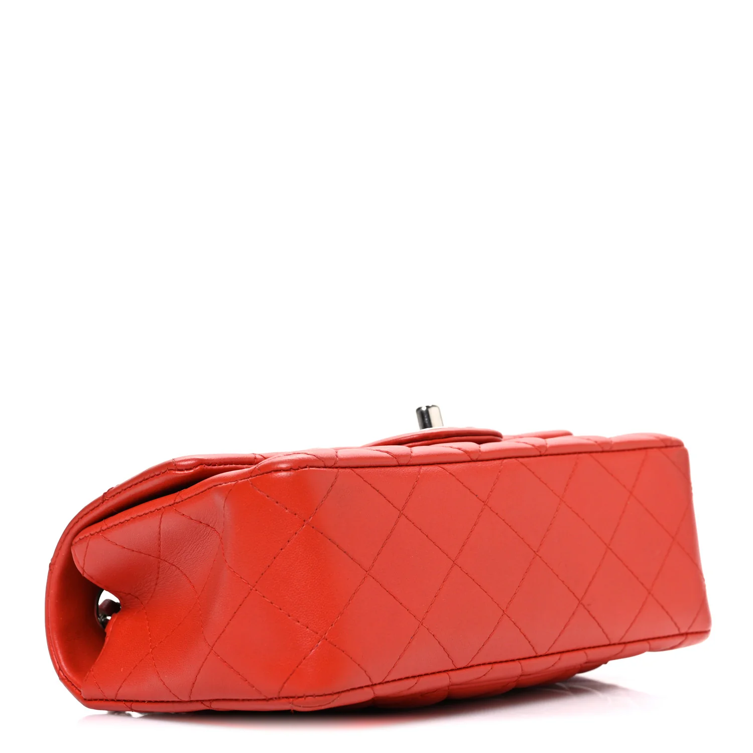 Lambskin Quilted Mini Rectangular Flap Red - Top Club