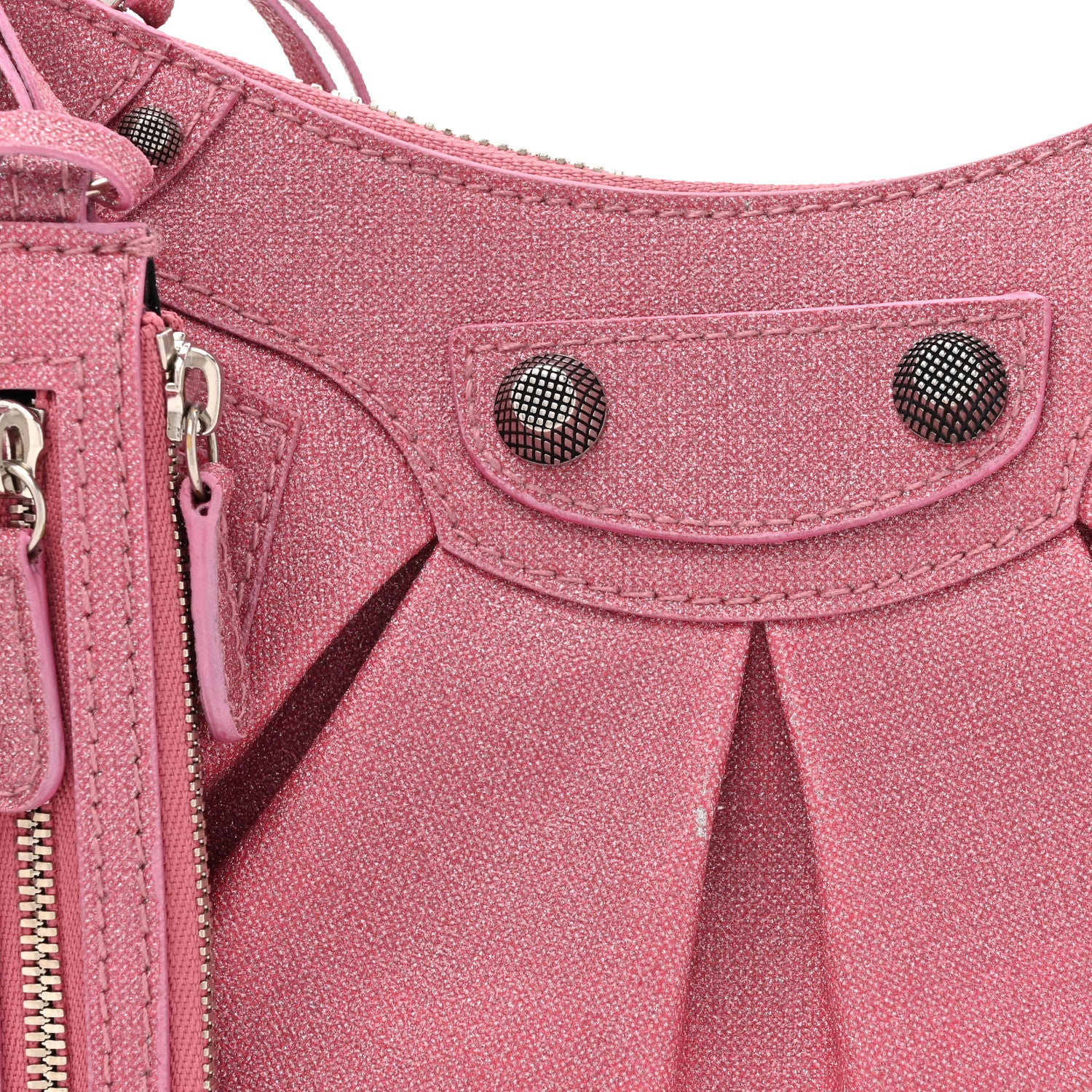 Sparkling Fabric Le Cagole Shoulder Bag XS Sweet Pink - Top Club