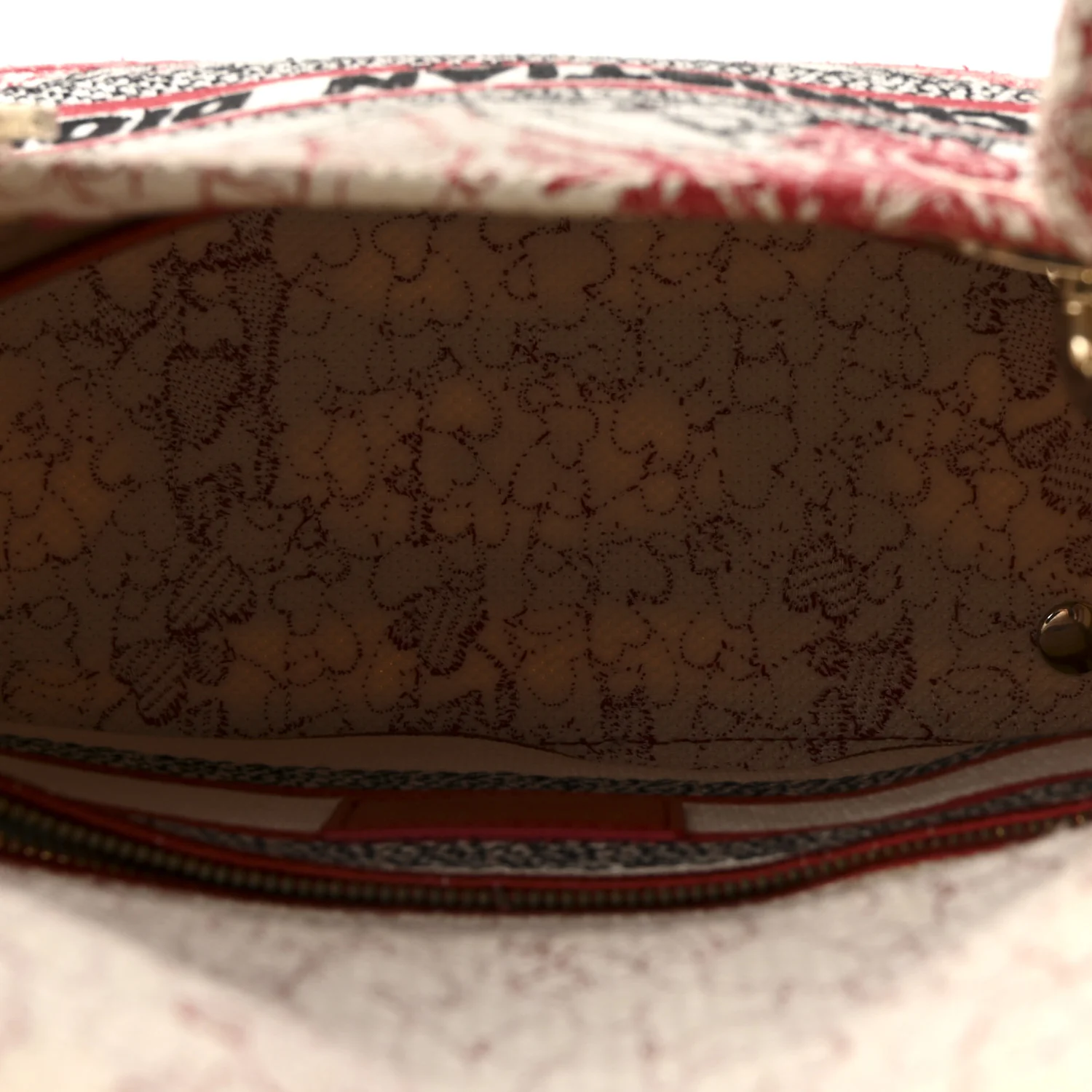 Canvas Embroidered Medium Dioramour D-Royaume Lady D-Lite Red Multicolor - Top Club