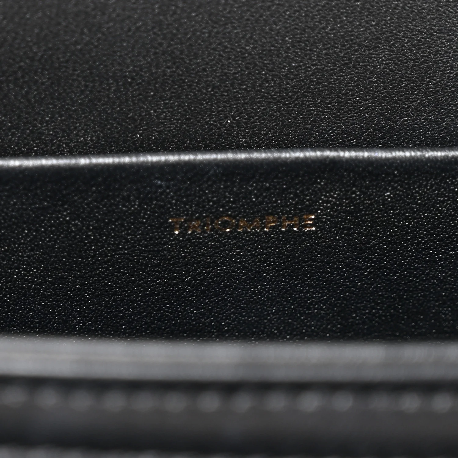 Shiny Calfskin Medium Triomphe Black - Top Club