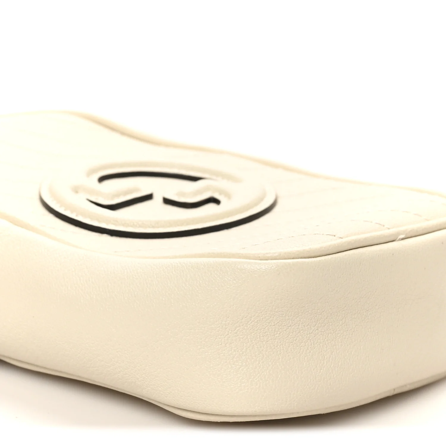 Sakai Be Green Calfskin Diagonal Stitched Mini Blondie Vertical Shoulder Bag Mystic White - Top Club