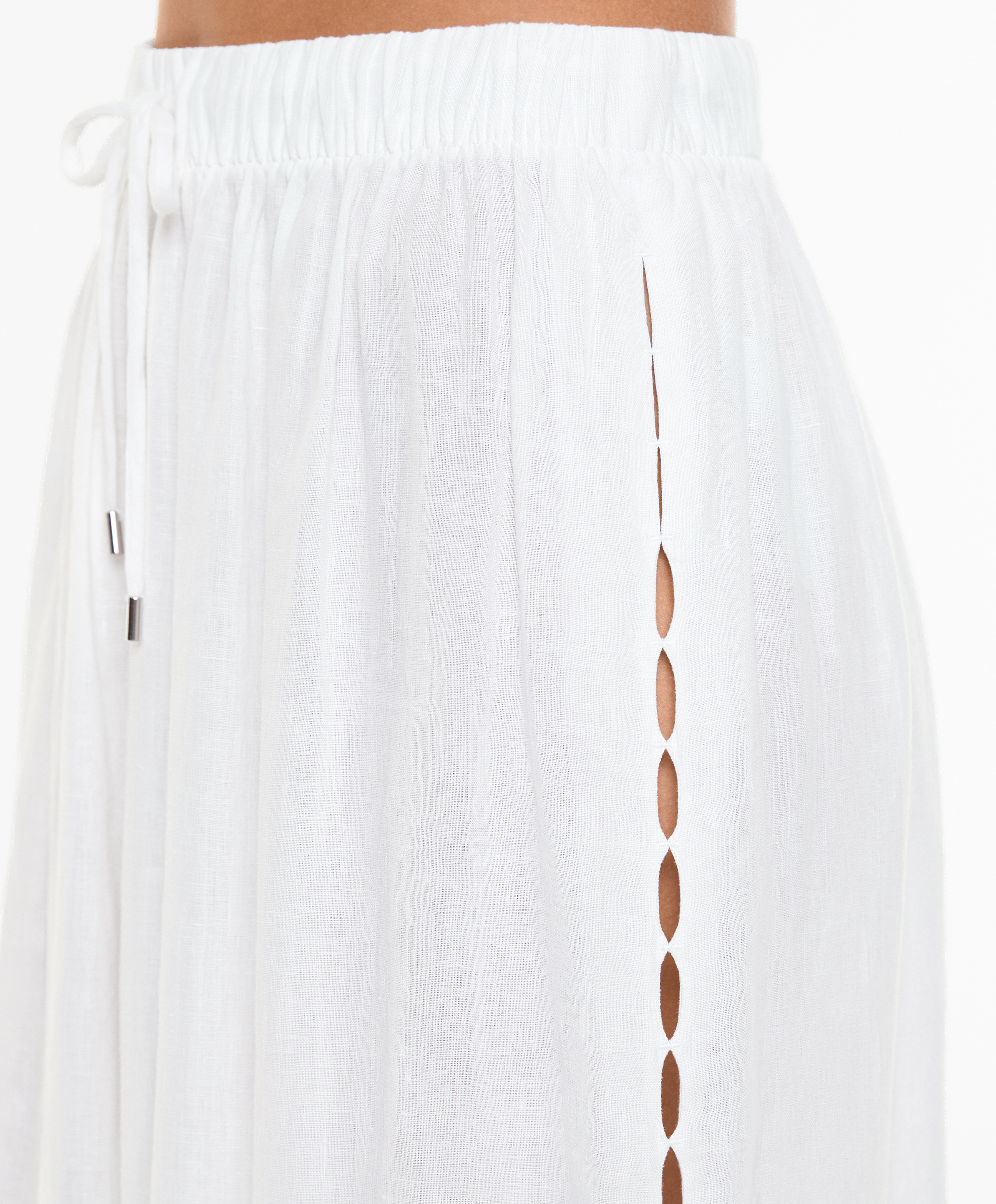 OYSHO Straight cut 100% linen trousers