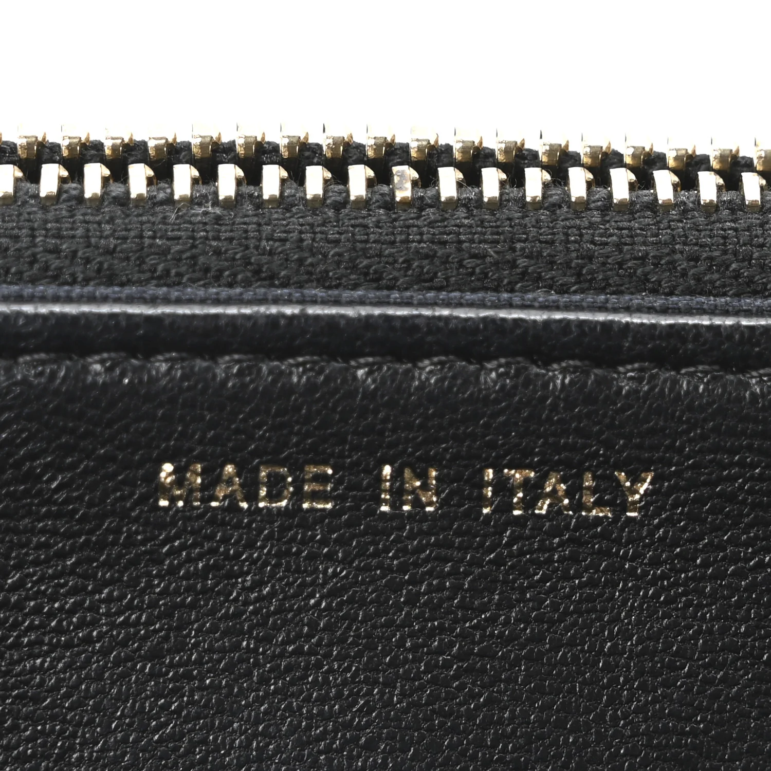 Lambskin Quilted Golden Class Wallet on Chain WOC Black - Top Club