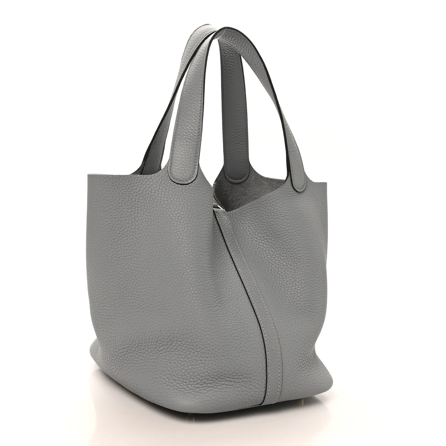 Taurillon Clemence Picotin Lock 22 MM Gris Pantin - Top Club