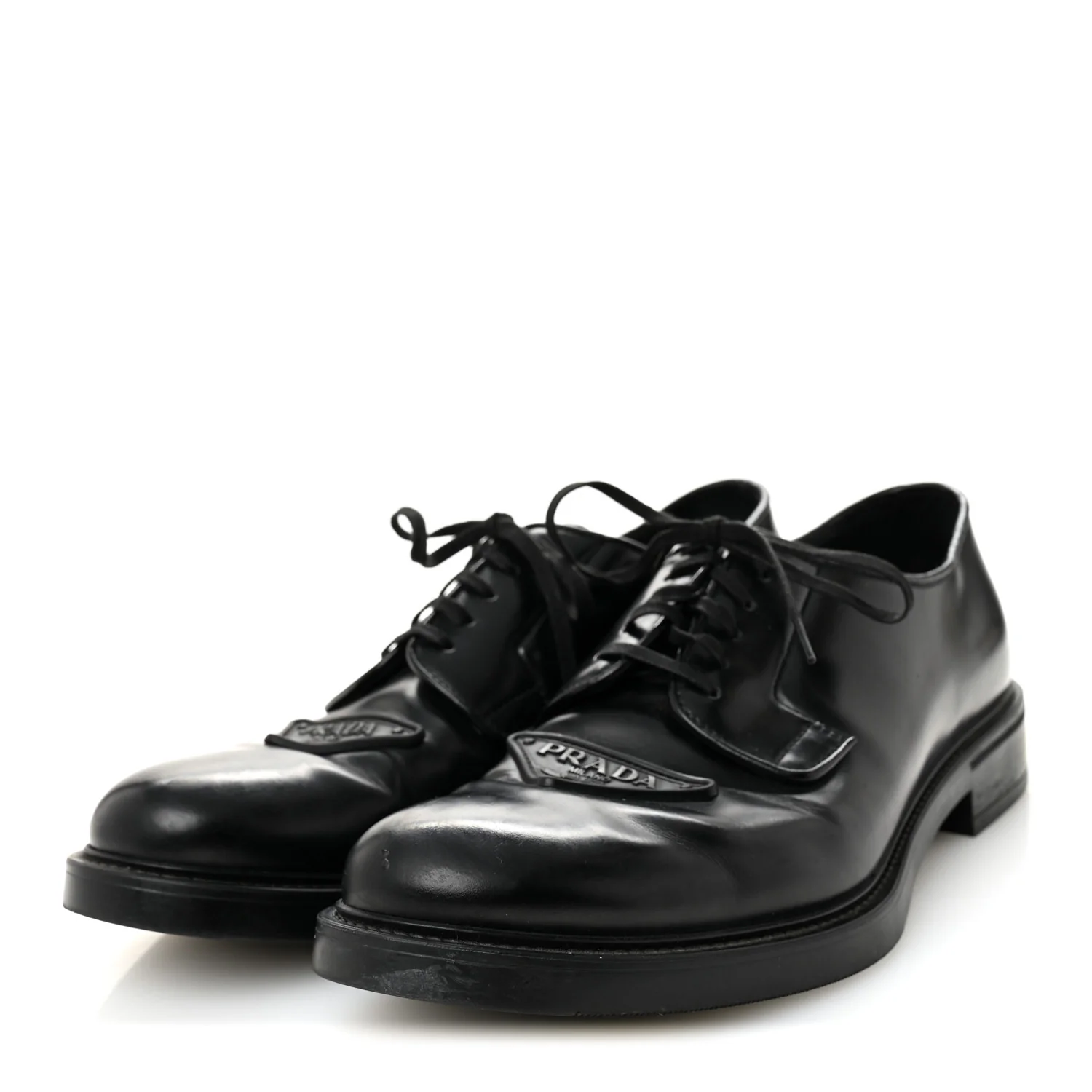 Spazzolato Triangle Mens Derby Loafers 8 Black - Top Club