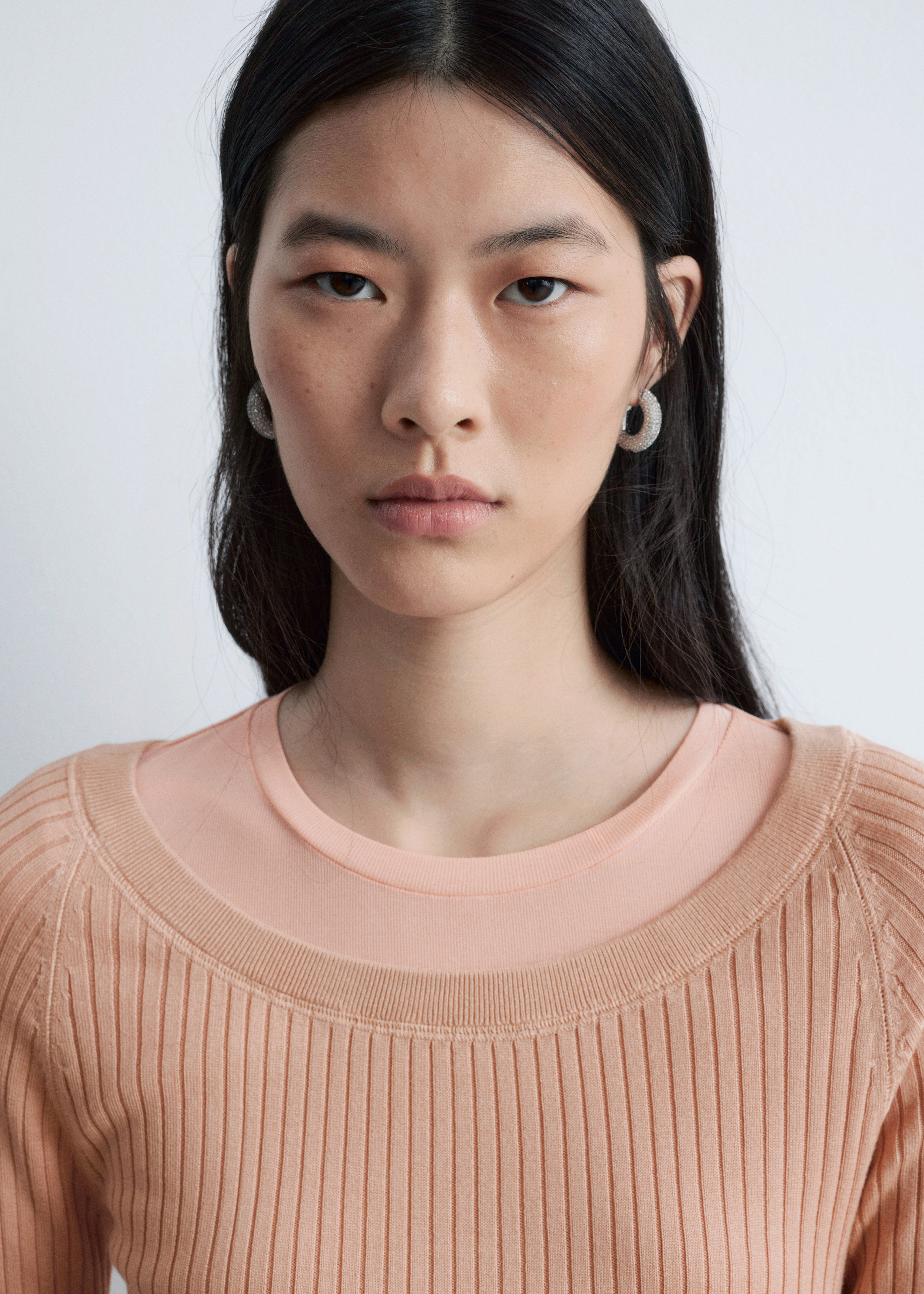 & Other Stories BOAT-NECK RIB-KNIT TOP