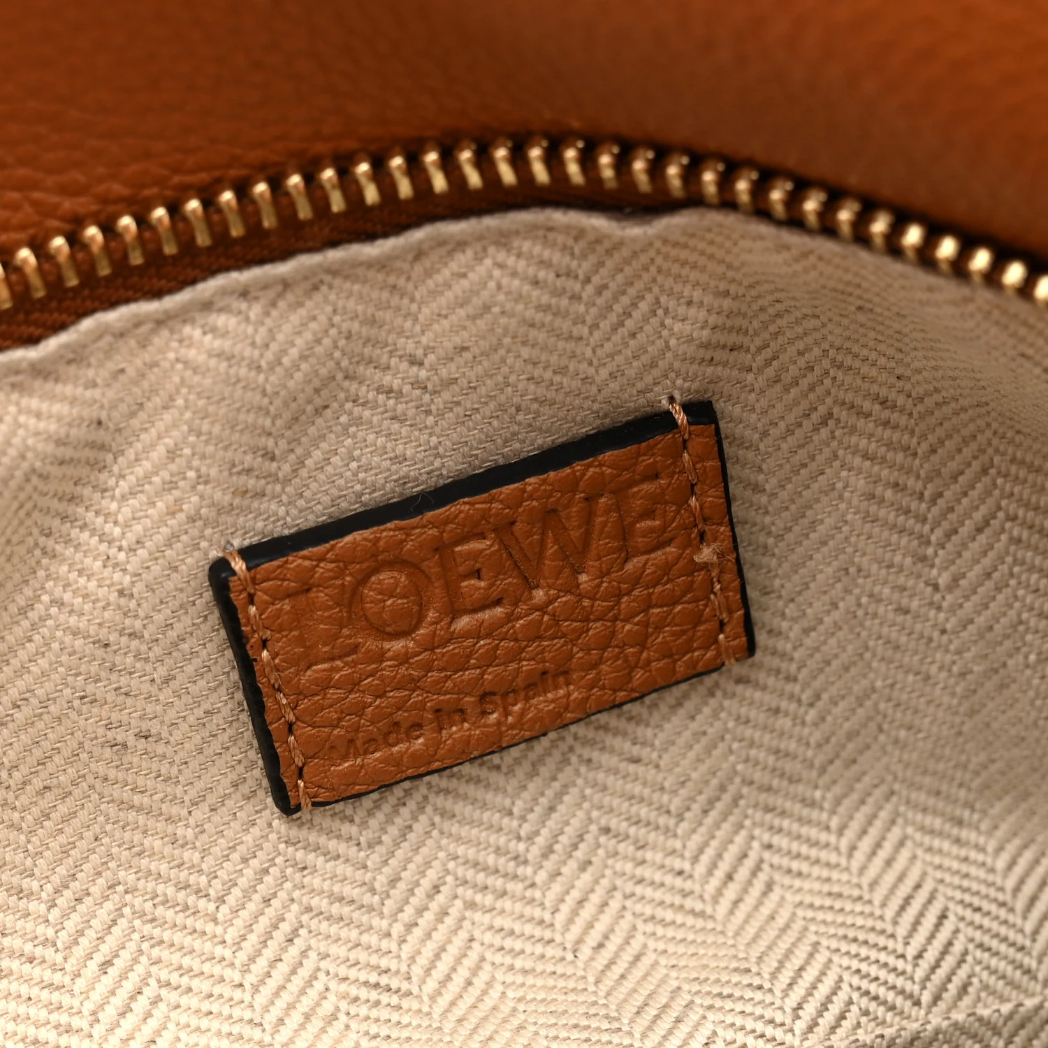 Grained Calfskin Small Puzzle Bag Tan - Top Club
