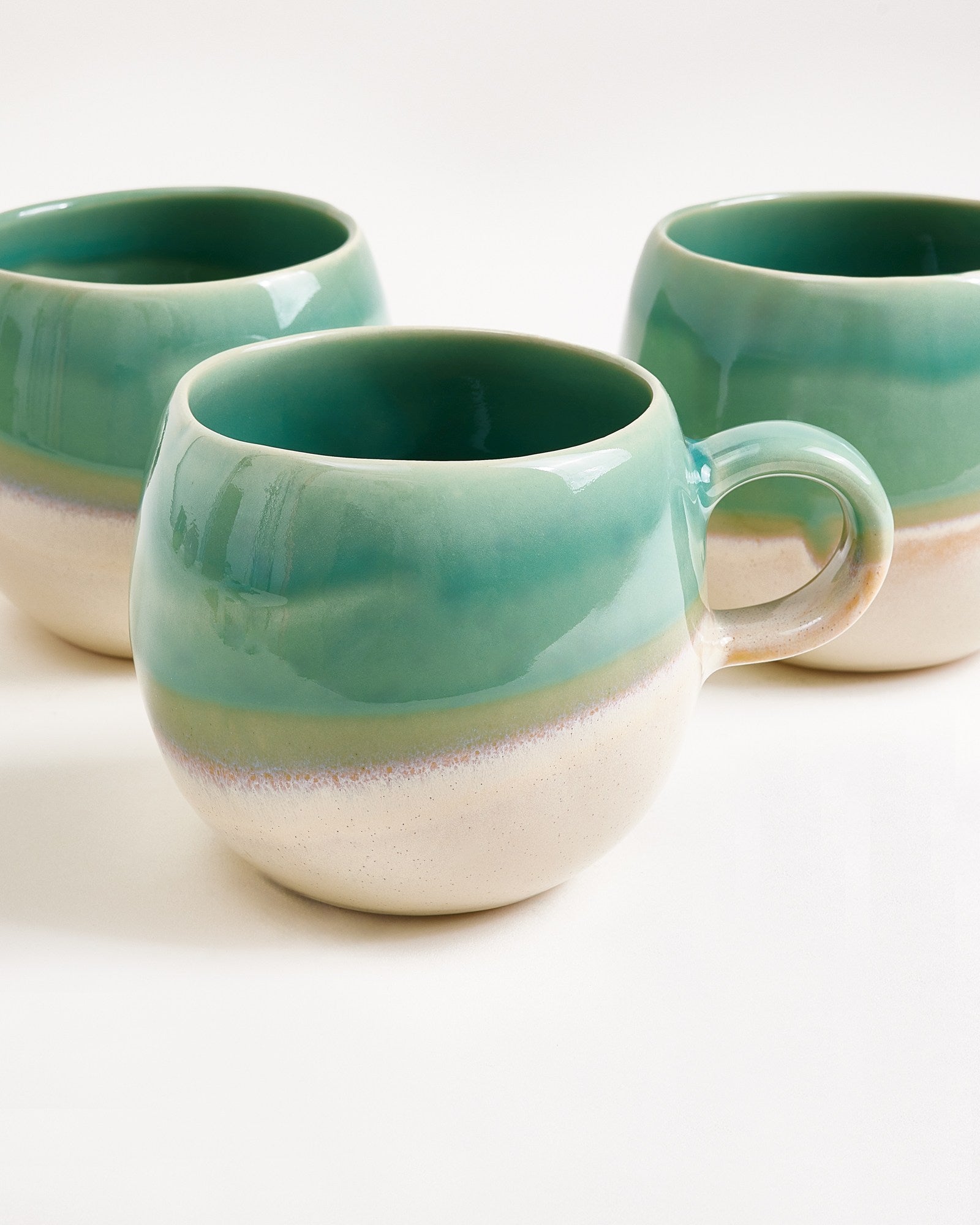 Bica Tasse groß hellgrün sand 4er-Set