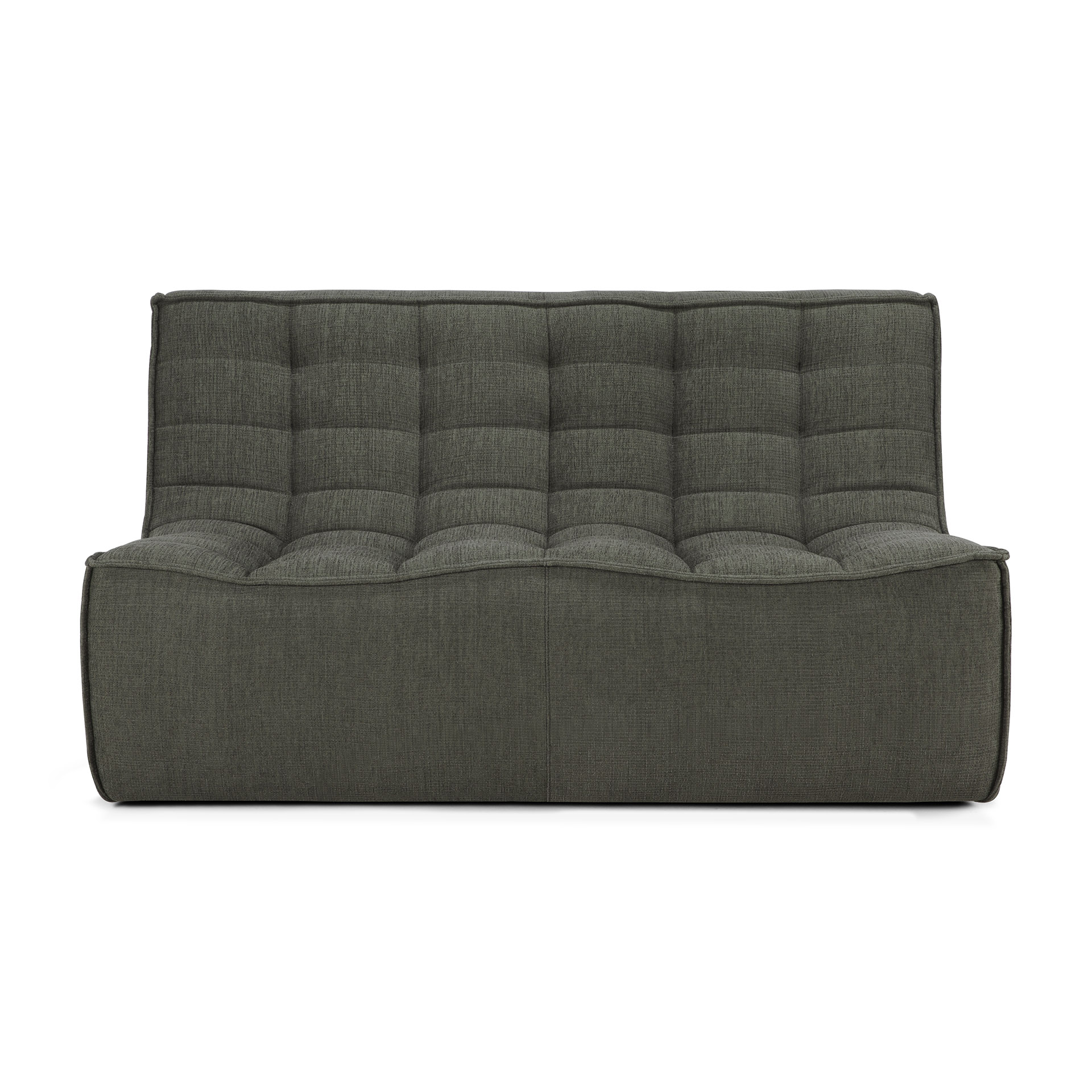 Modulaire bank N701 moss green set 2 seat 90° ronde hoek