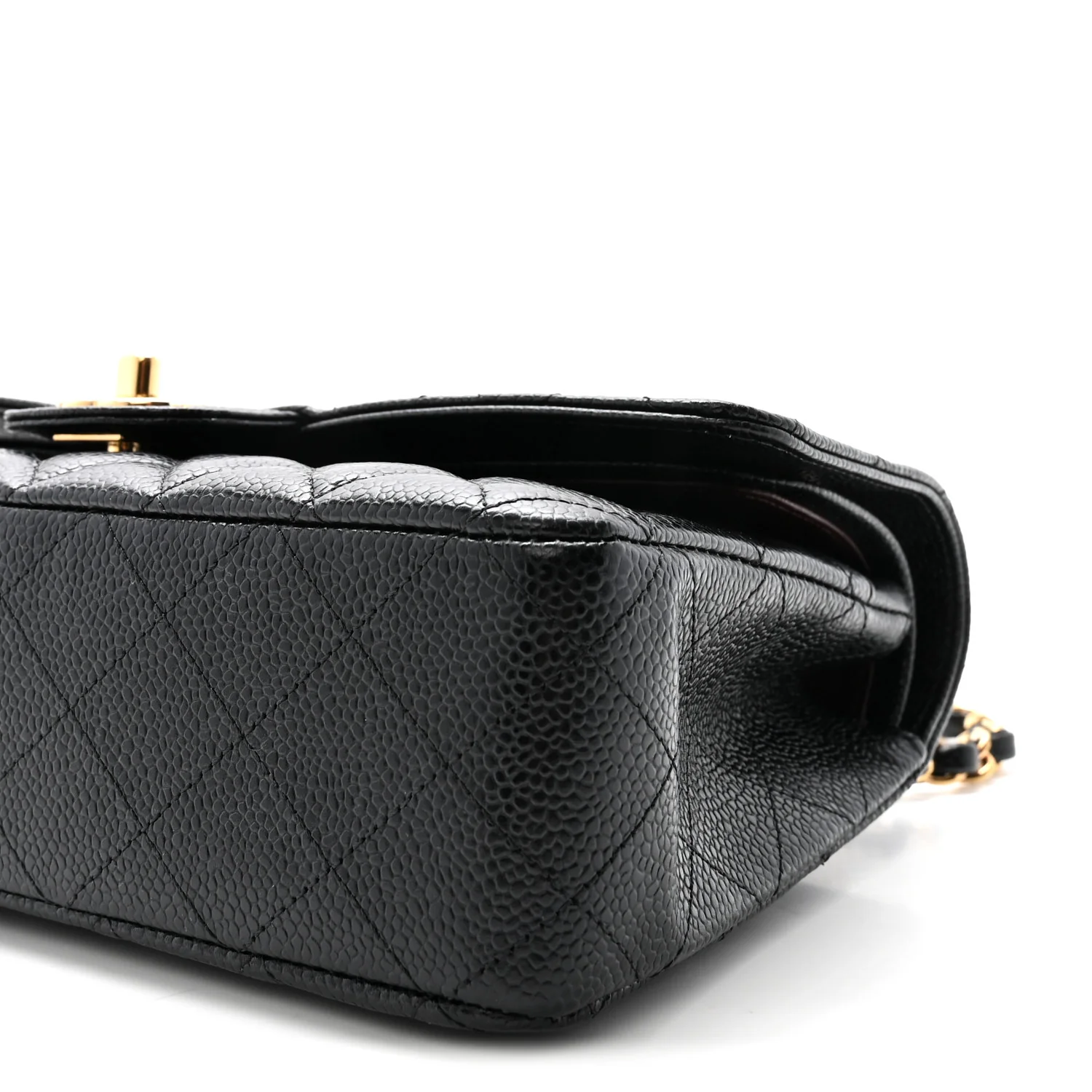 Caviar Quilted Medium Double Flap Black - Top Club
