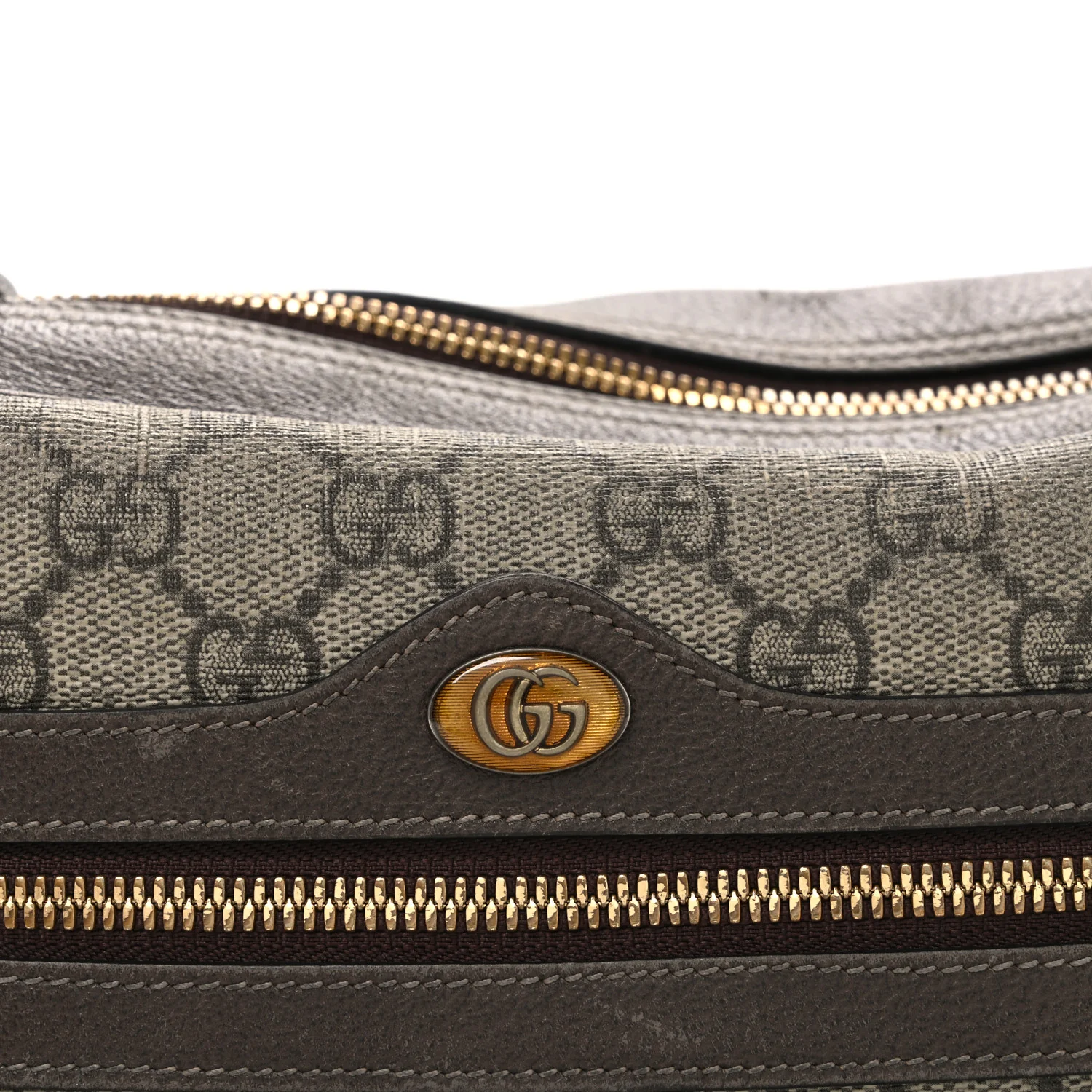 GG Supreme Monogram Web Small Ophidia Shoulder Bag Brown - Top Club