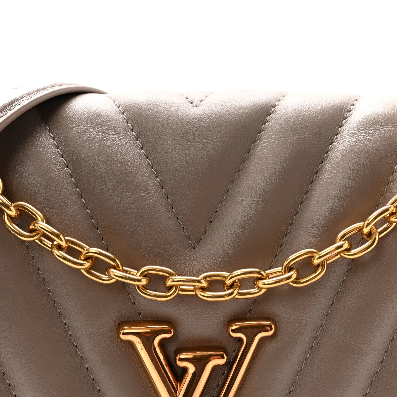 Calfskin LV New Wave Chain Bag Taupe - Top Club
