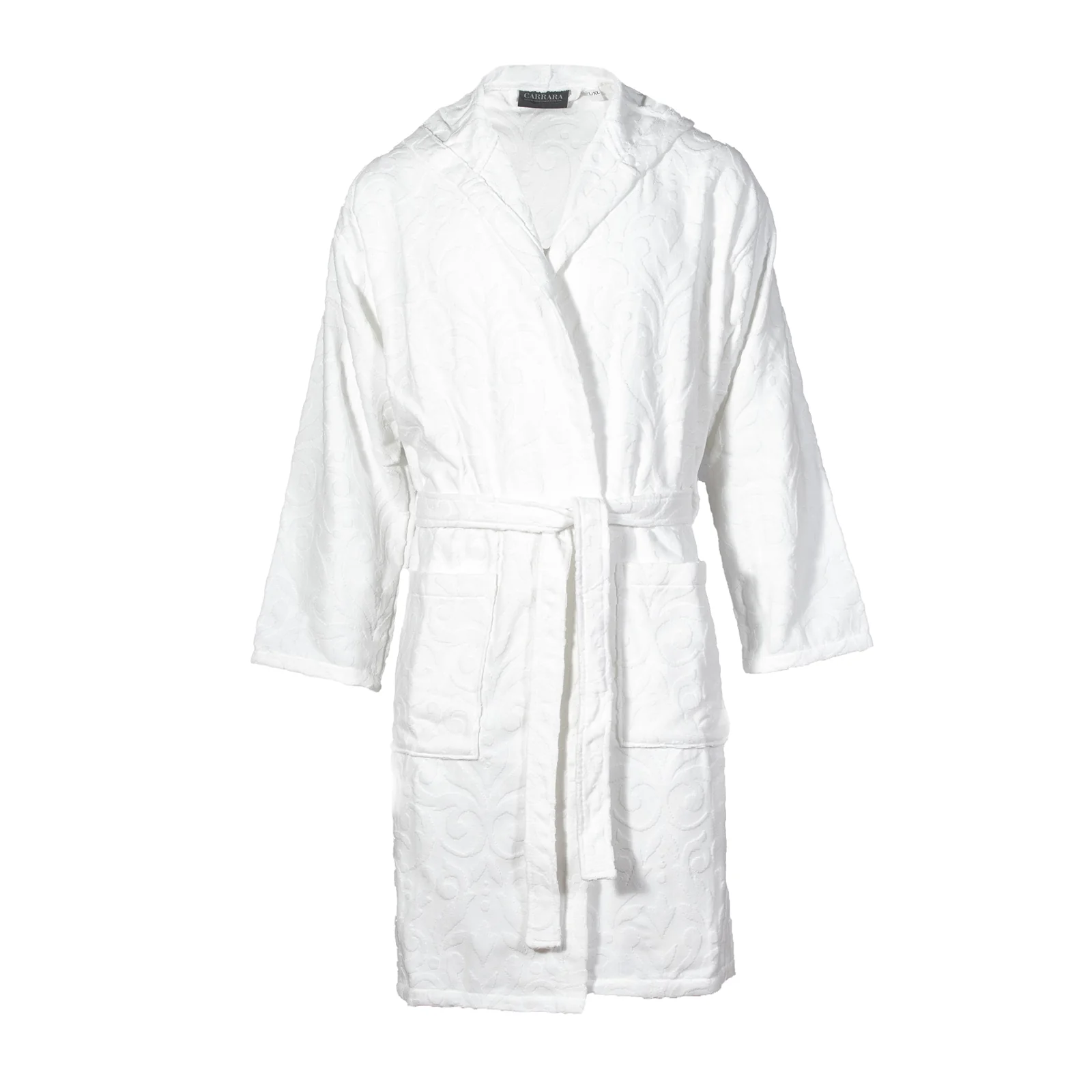 Accappatoio Con Cappuccio In Spugna Venezia Xxl Bianco Carrara