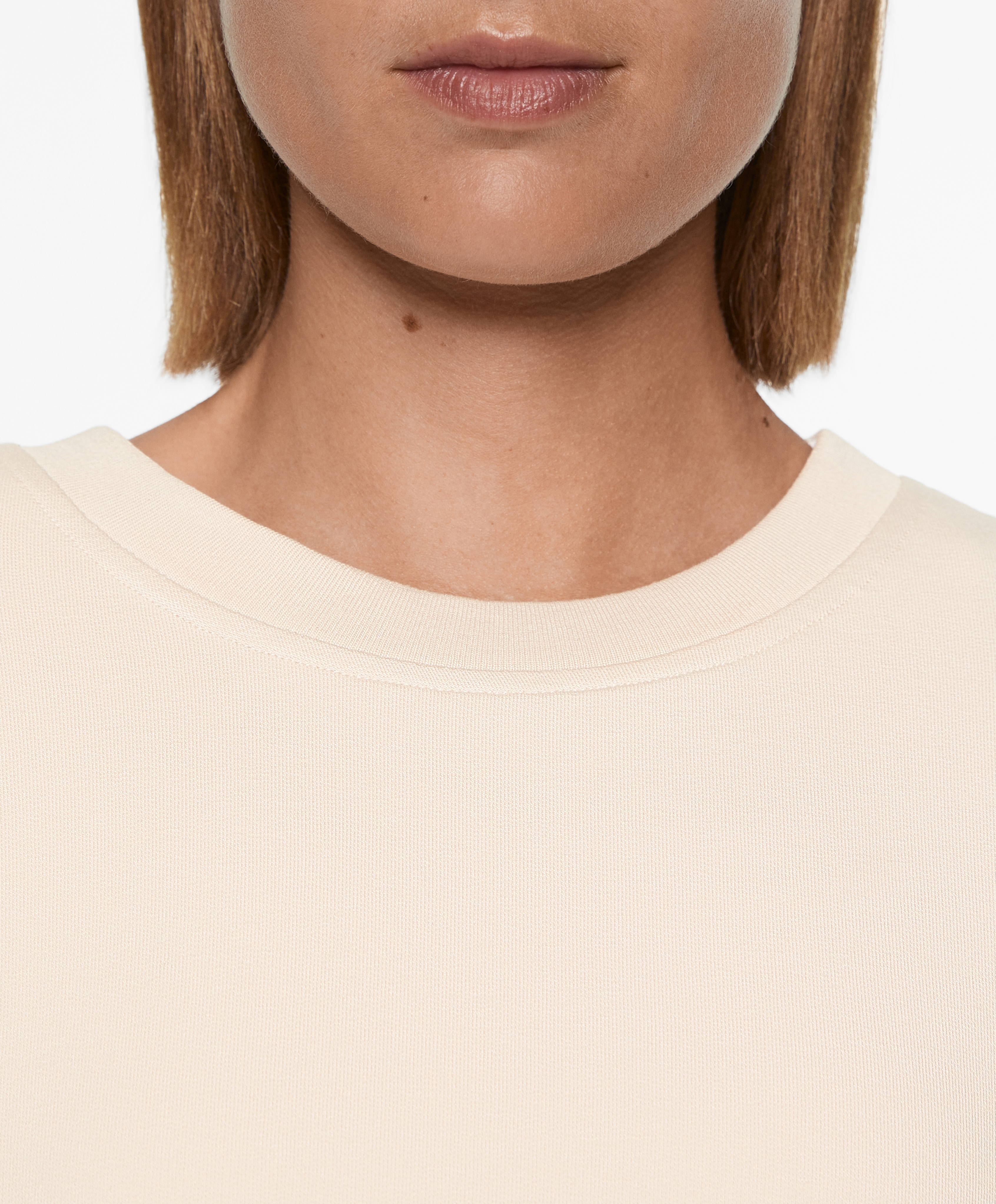 OYSHO Crop sweatshirt with cotton and modal