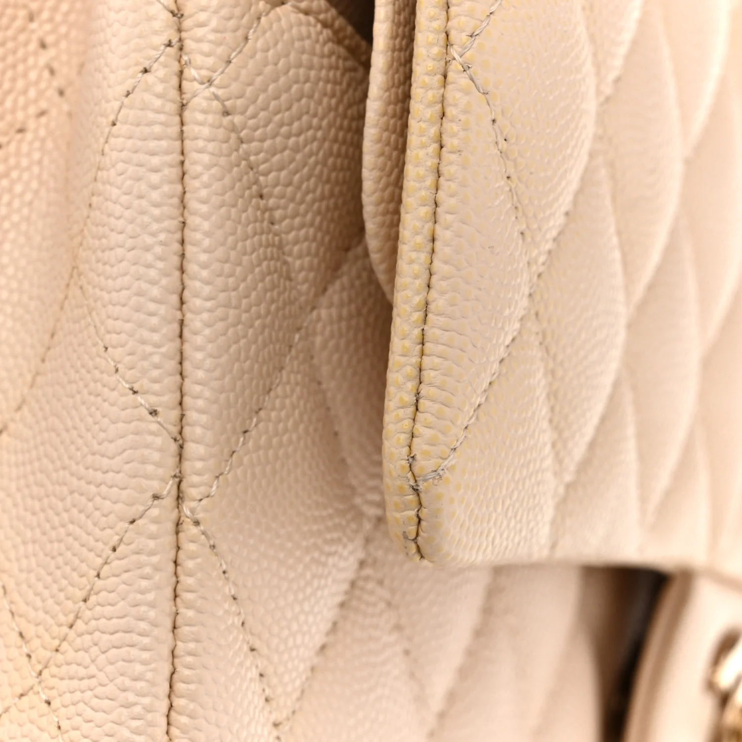 Caviar Quilted Medium Double Flap Light Beige - Top Club