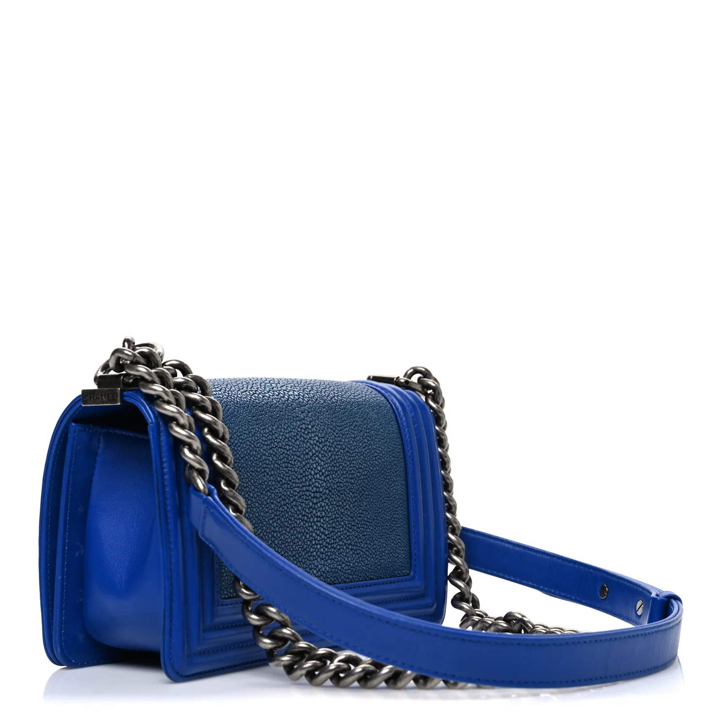 Galuchat Stingray Small Boy Flap Blue - Top Club