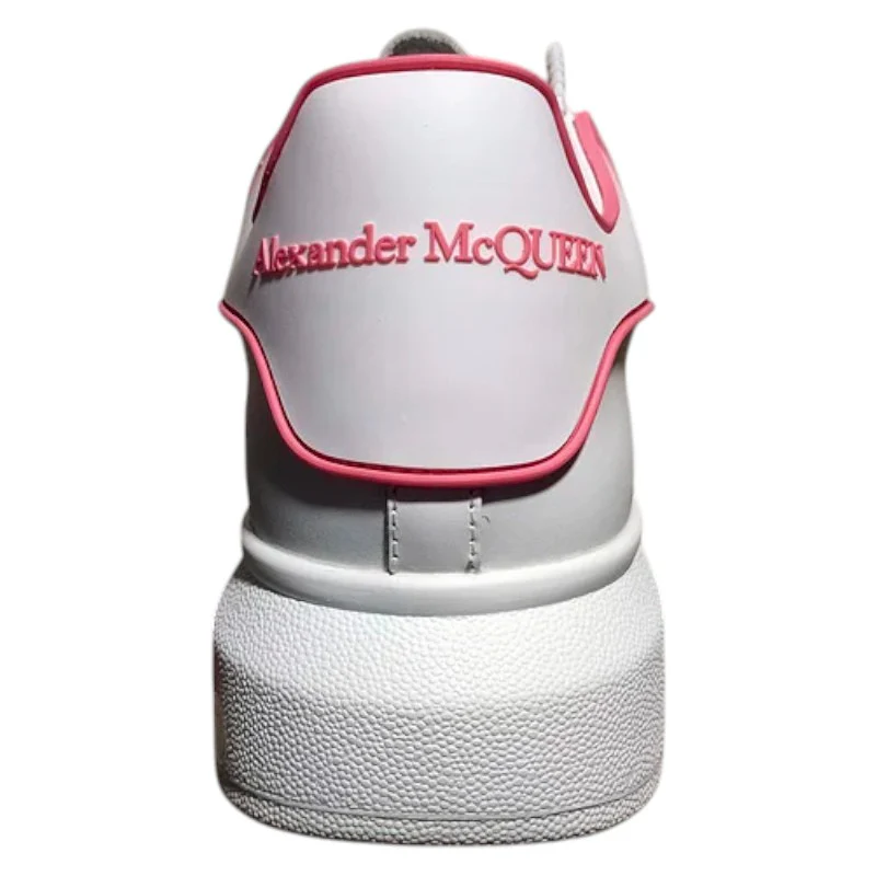 Alexander McQueen Oversized Sneakers – White with Pink Heel and Laces - Sneaker Replica Workshop