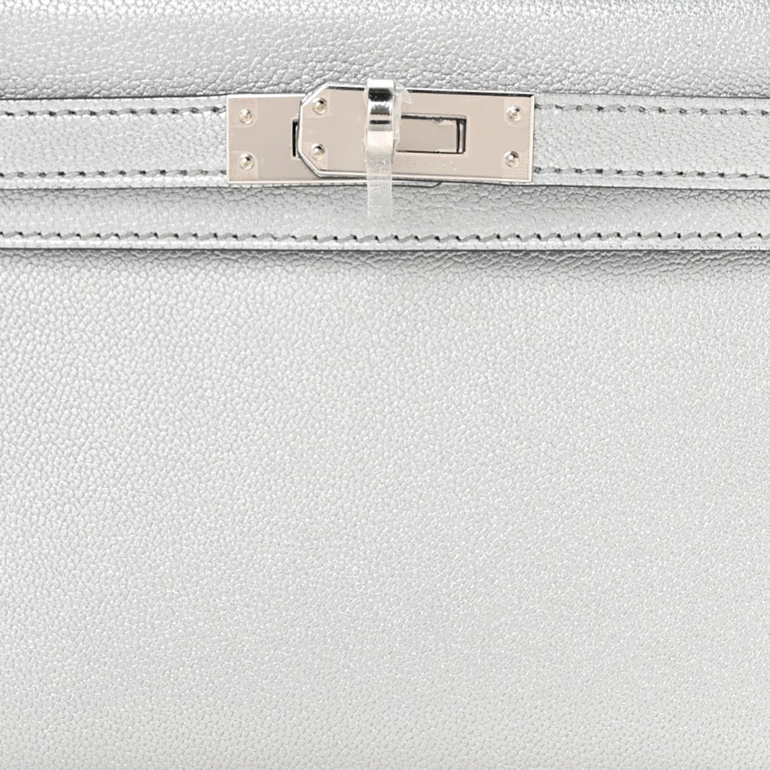Metallic Chevre Chamkilight Mini Kelly Sellier 20 Argent - Top Club