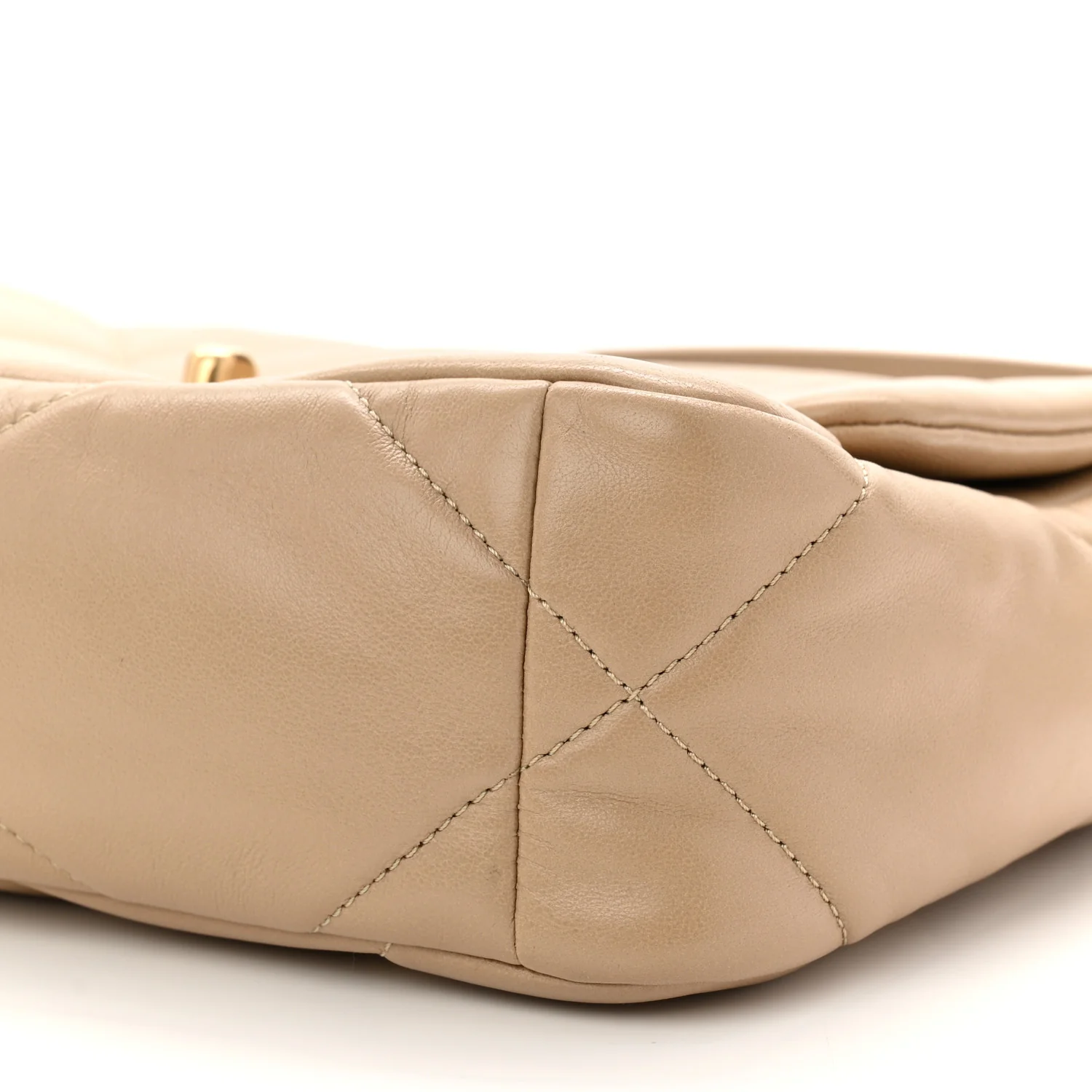 Lambskin Quilted Medium Chanel 19 Flap Dark Beige - Top Club