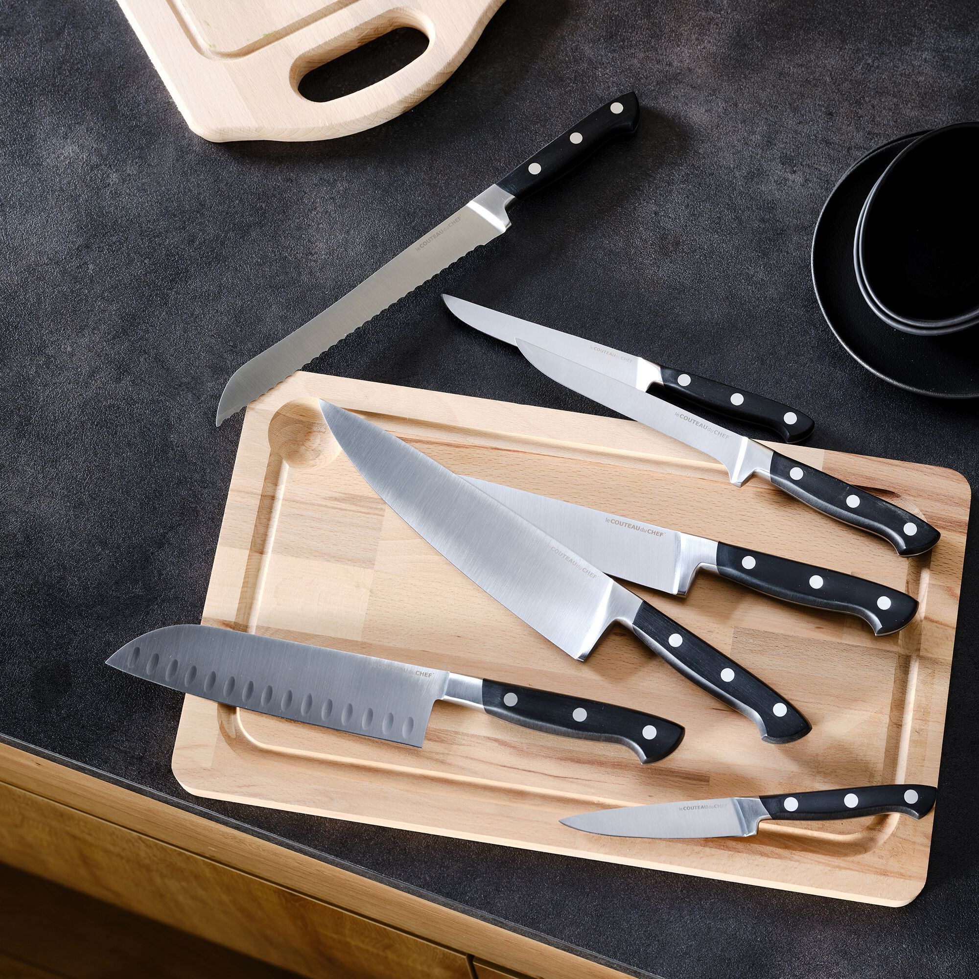 MAITE - Couteau à pain forgé avec lame 20cm en métal