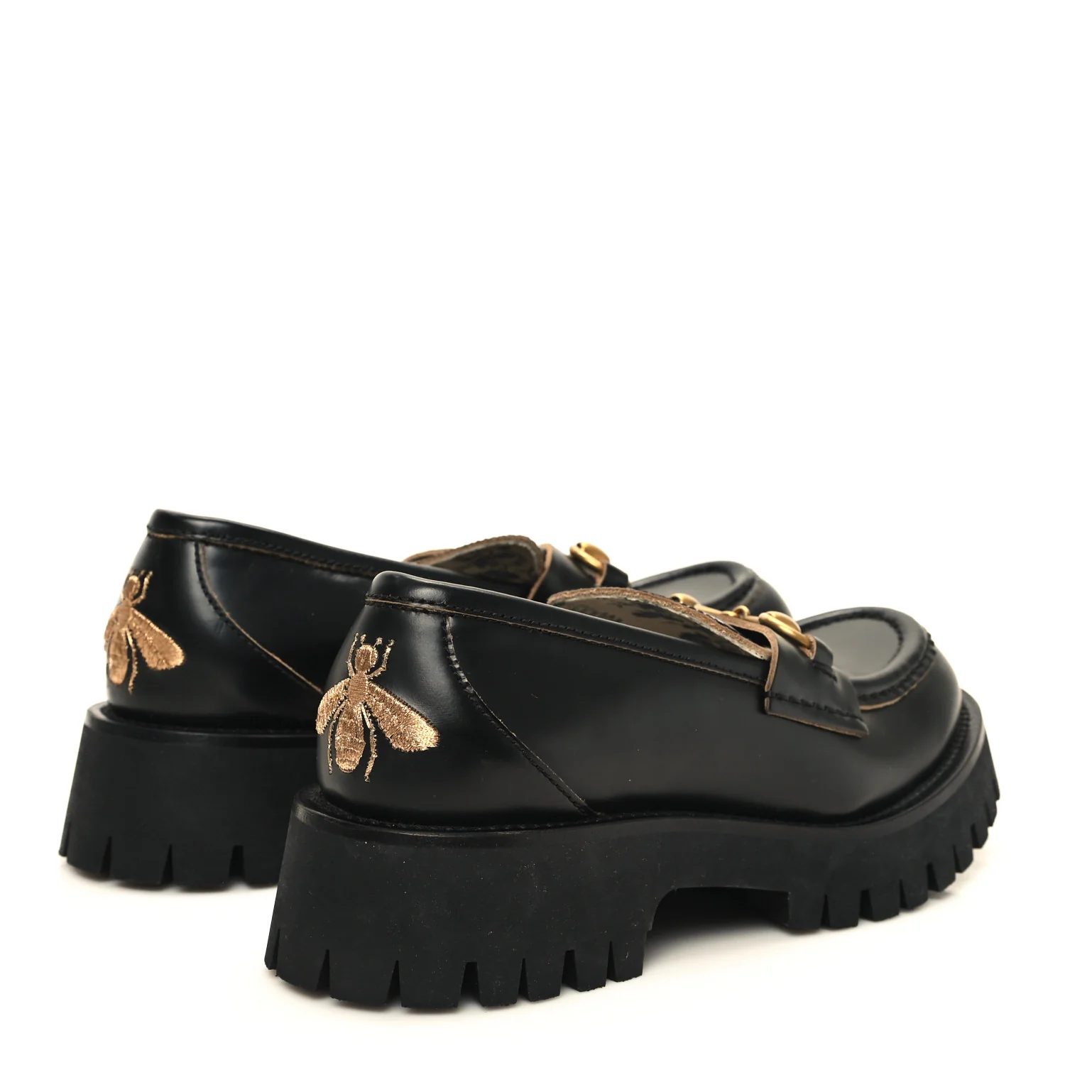Cordovan Lux Womens Harald Horsebit 25mm Platform Loafers 36 38 Black - Top Club