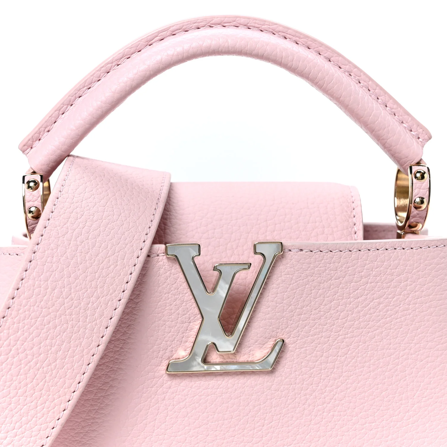 Taurillon Marble Capucines Mini Pink - Top Club