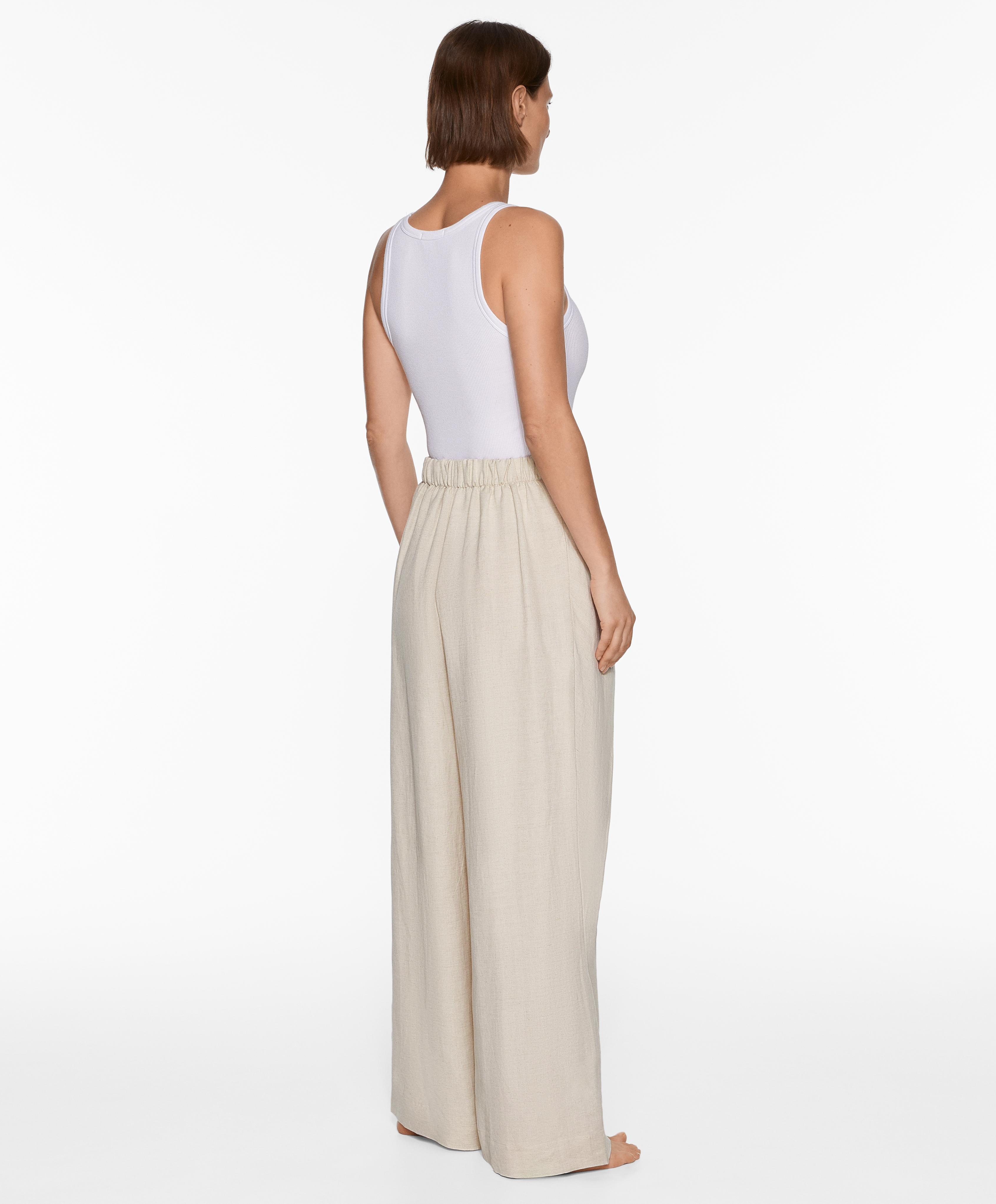 OYSHO Wrap trousers with linen