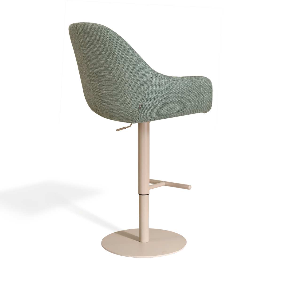 Barkruk Niva-Mae draaibare tulp saliegroen Beige