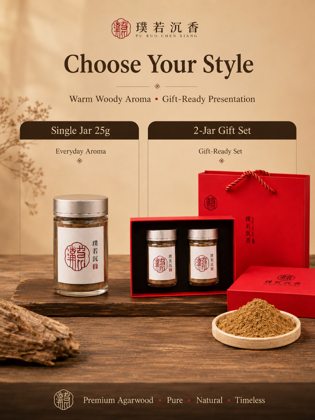 Premium Agarwood Powder Gift Set