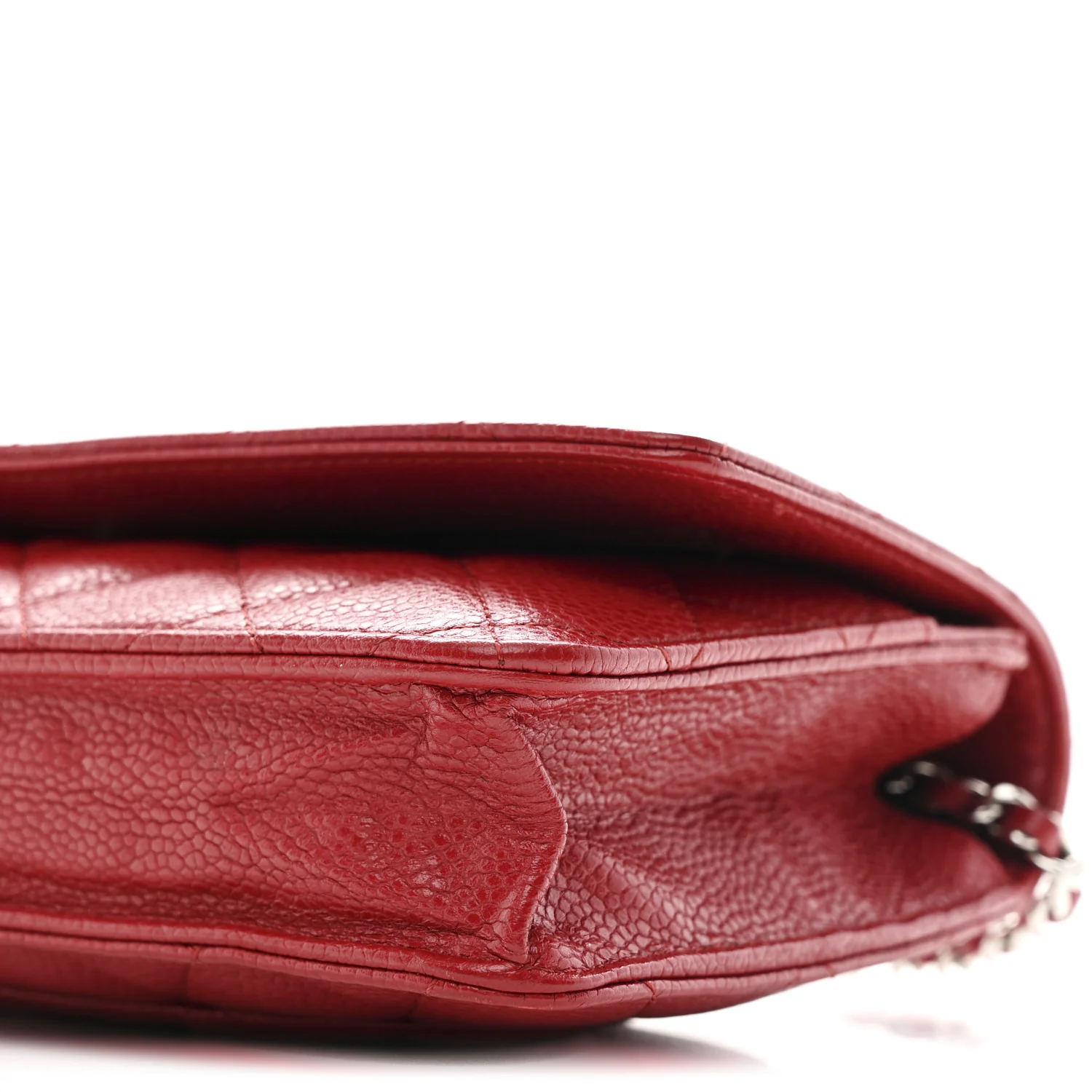 Caviar Quilted Wallet on Chain WOC Red - Top Club