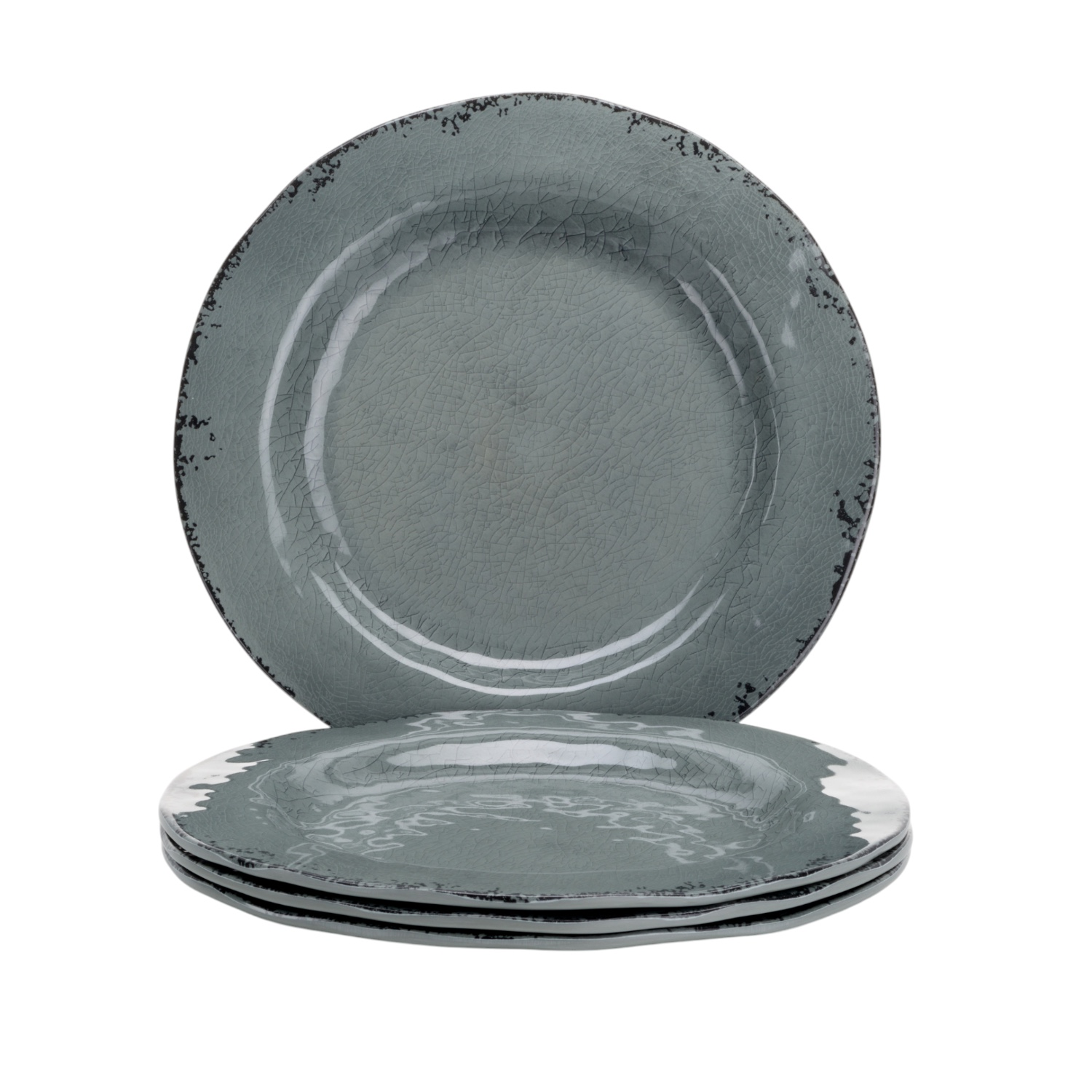 Servies Moondust melamine antracietgrijs - set van 12