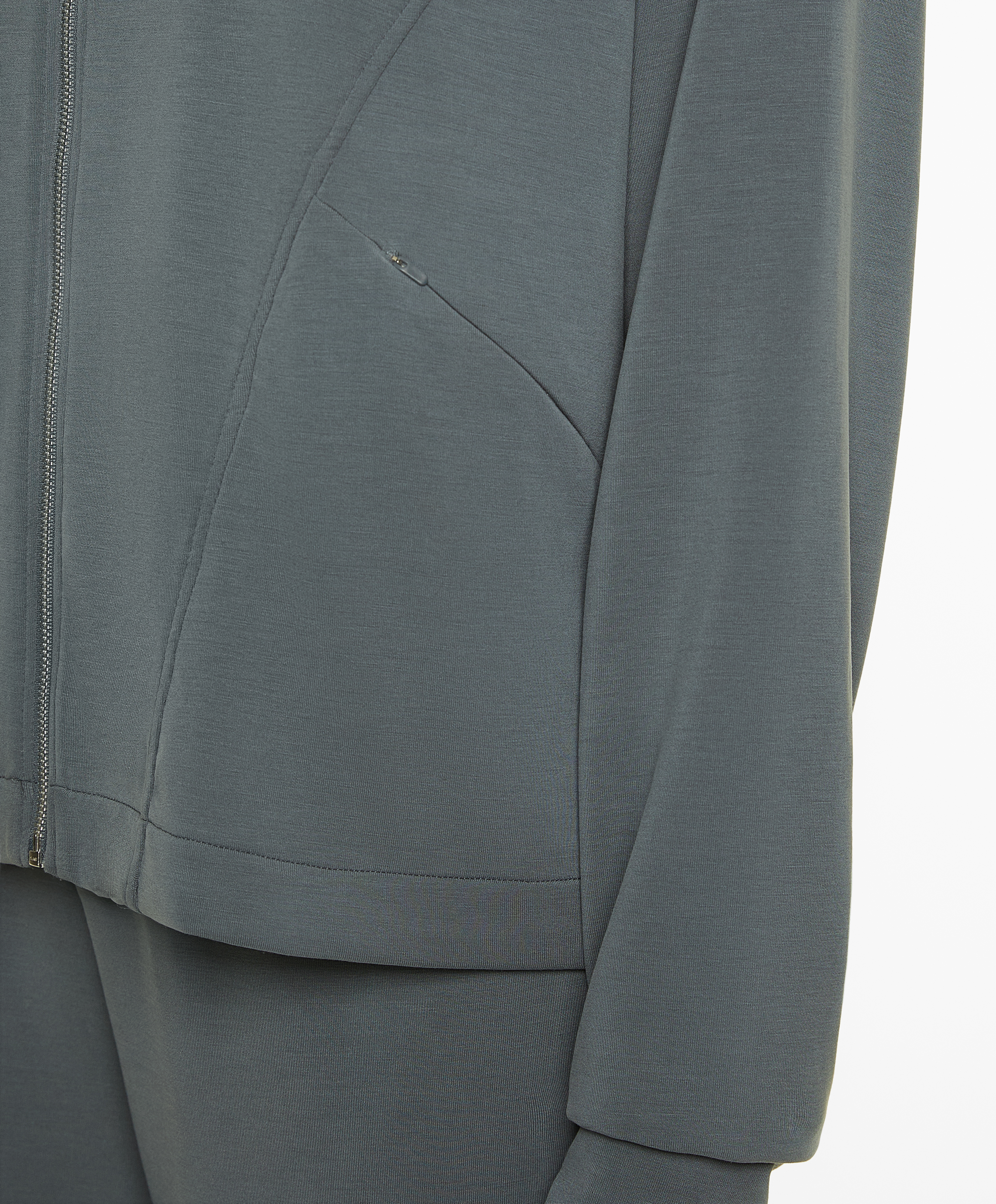 OYSHO Knit hooded jacket with modal