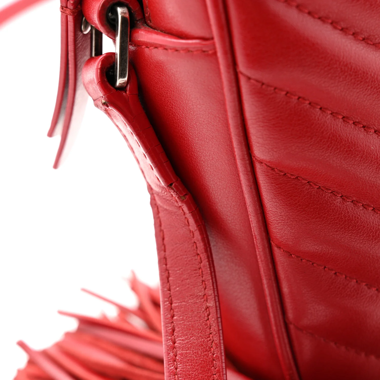 Calfskin Matelasse Monogram Lou Camera Bag Red - Top Club