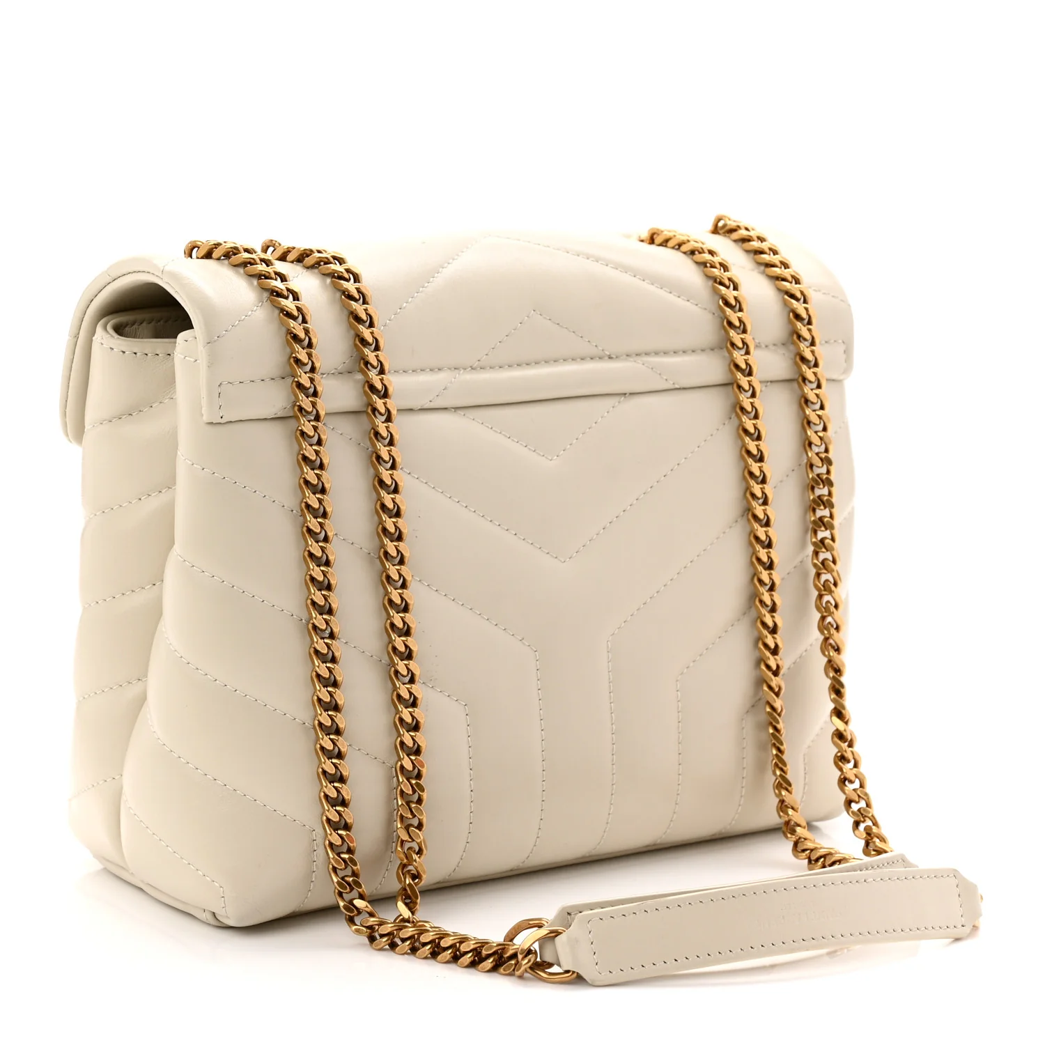 Calfskin Y Quilted Monogram Small Loulou Chain Satchel Crema Soft - Top Club