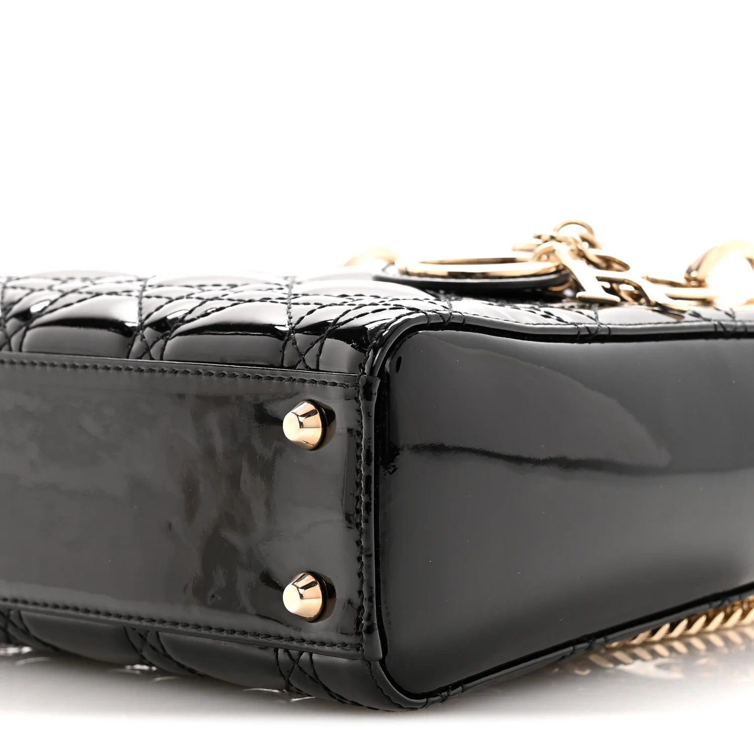 Patent Cannage Mini Lady Dior Black - Top Club