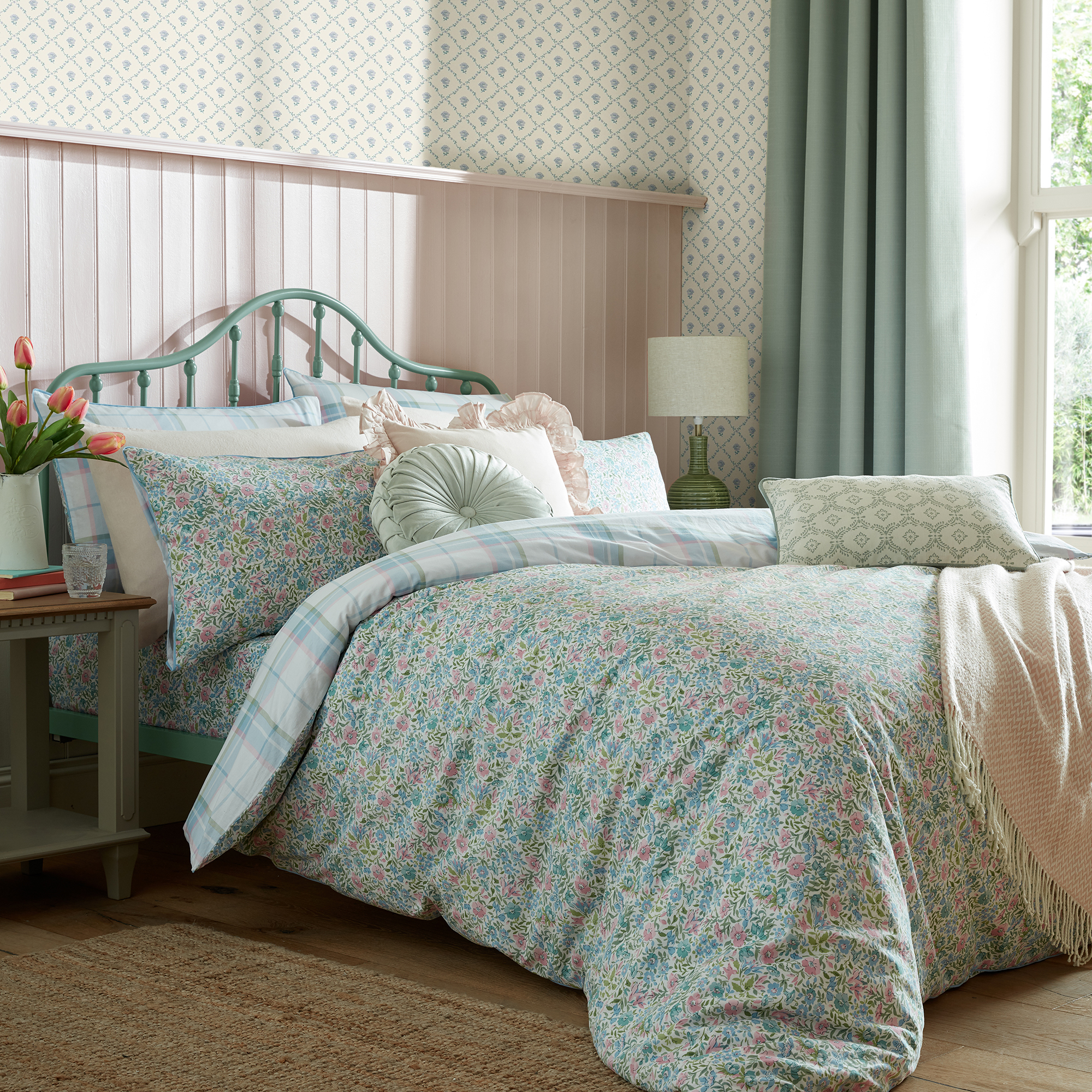 Dekbedovertrek Sherston Powder Blue 220x230 cm
