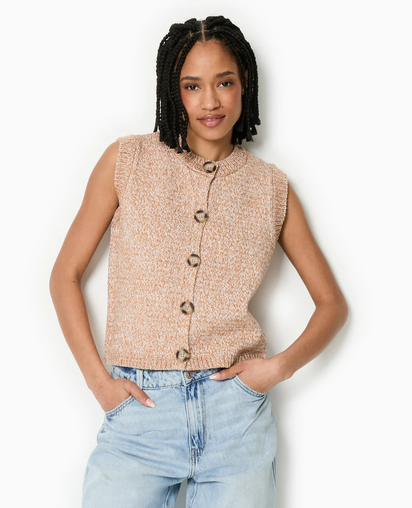 Pimkie Gilet sans manches en maille moulinée