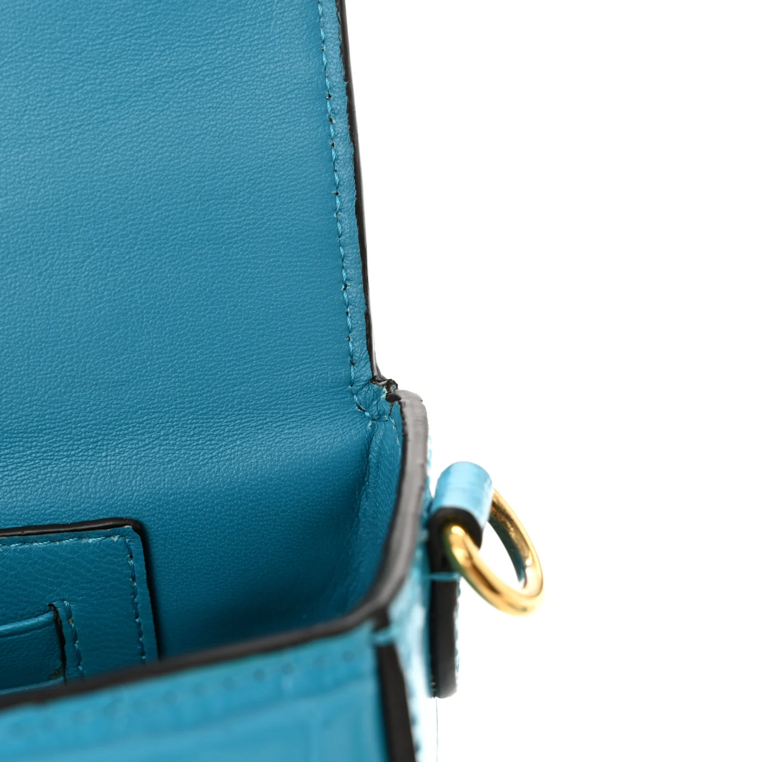 Deep Calfskin Crocodile Embossed Small Darley Azure - Top Club