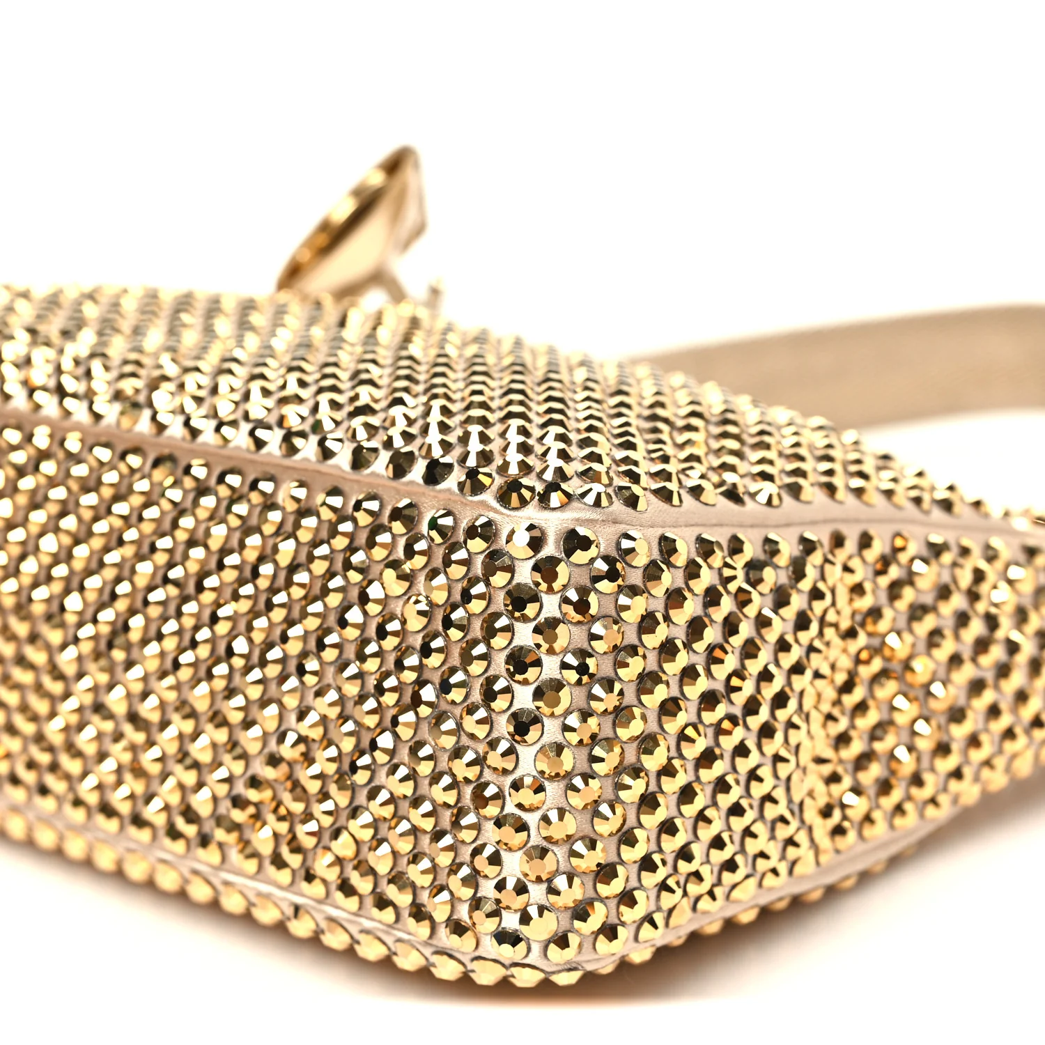 Satin Crystal Mini Re-Edition 2000 Bag Platino - Top Club