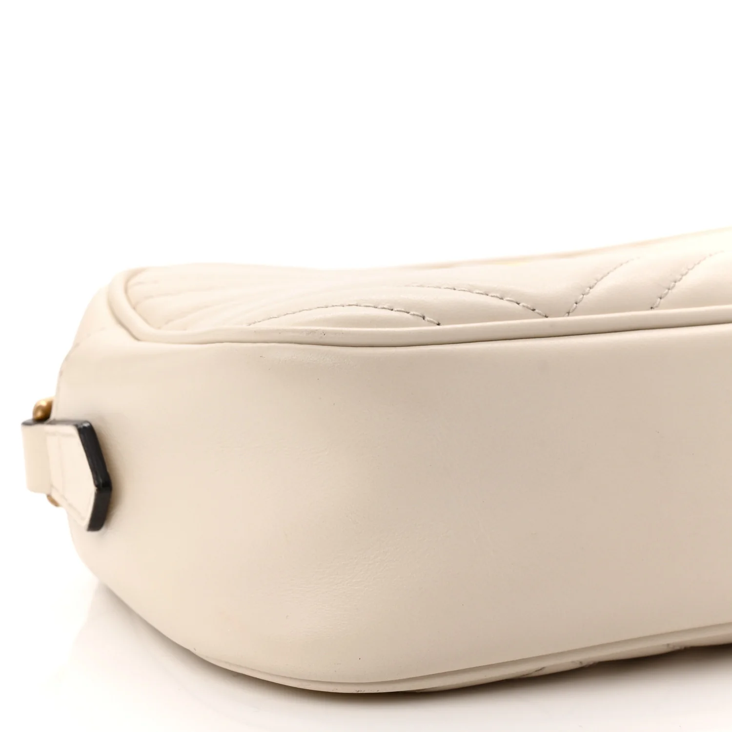 Calfskin Matelasse Small GG Marmont Chain Shoulder Bag White - Top Club