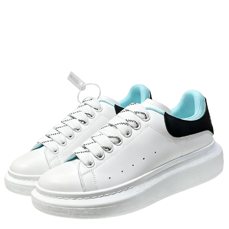 Alexander McQueen Unisex Oversized Sneakers With Blue And Black Accents - Sneaker Replica Workshop