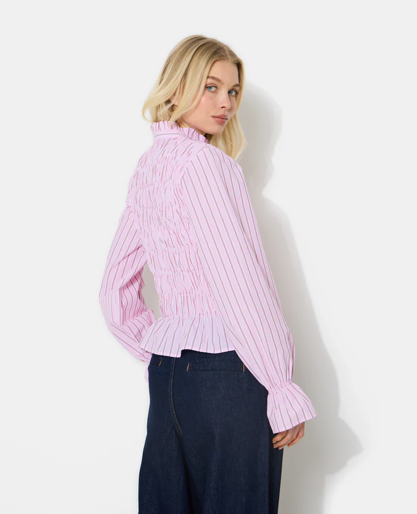 Pimkie Chemise smockée et rayé avec manches ballons